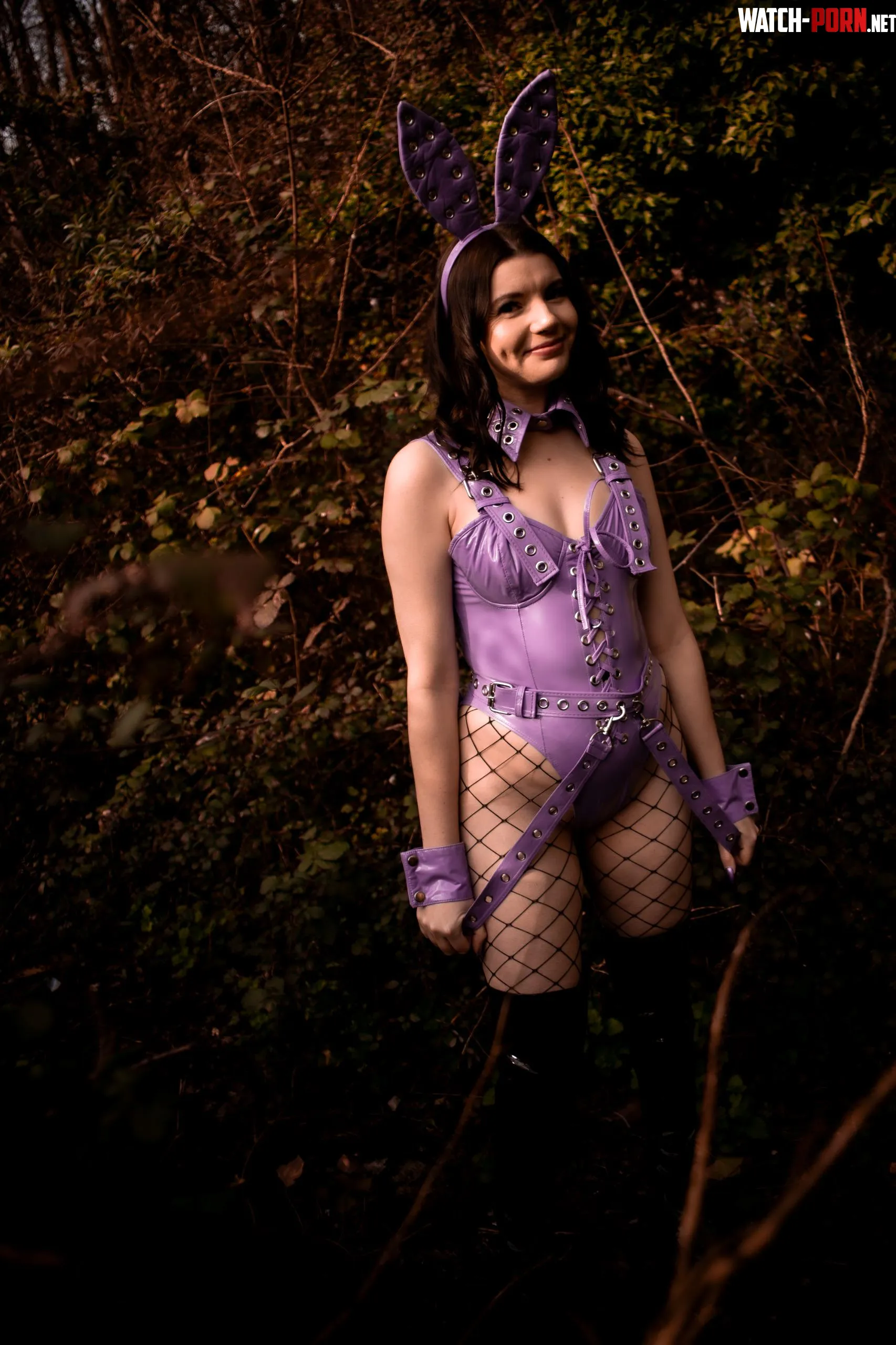 A cute little bunny waiting for a carrot by summerpeachxox