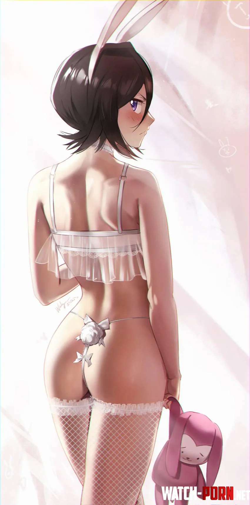 Rukia's bunny outfit by QueenGiselle01