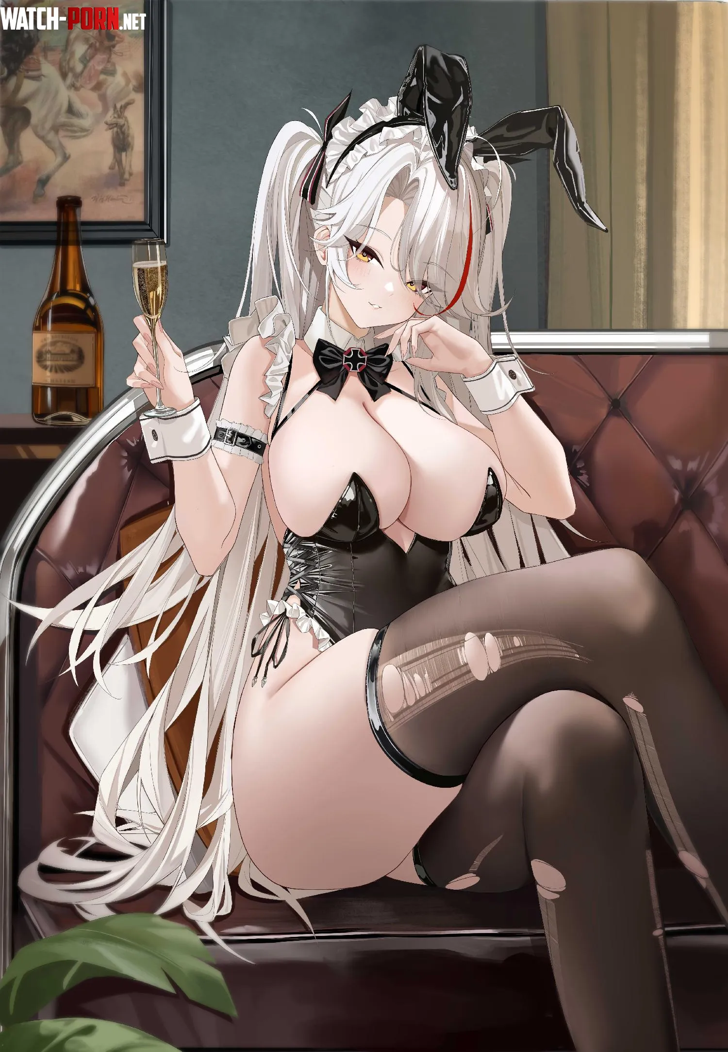 Prinz Eugen with drinking glass (Kuyoumi) [Azur Lane] by elegantloveglimmer