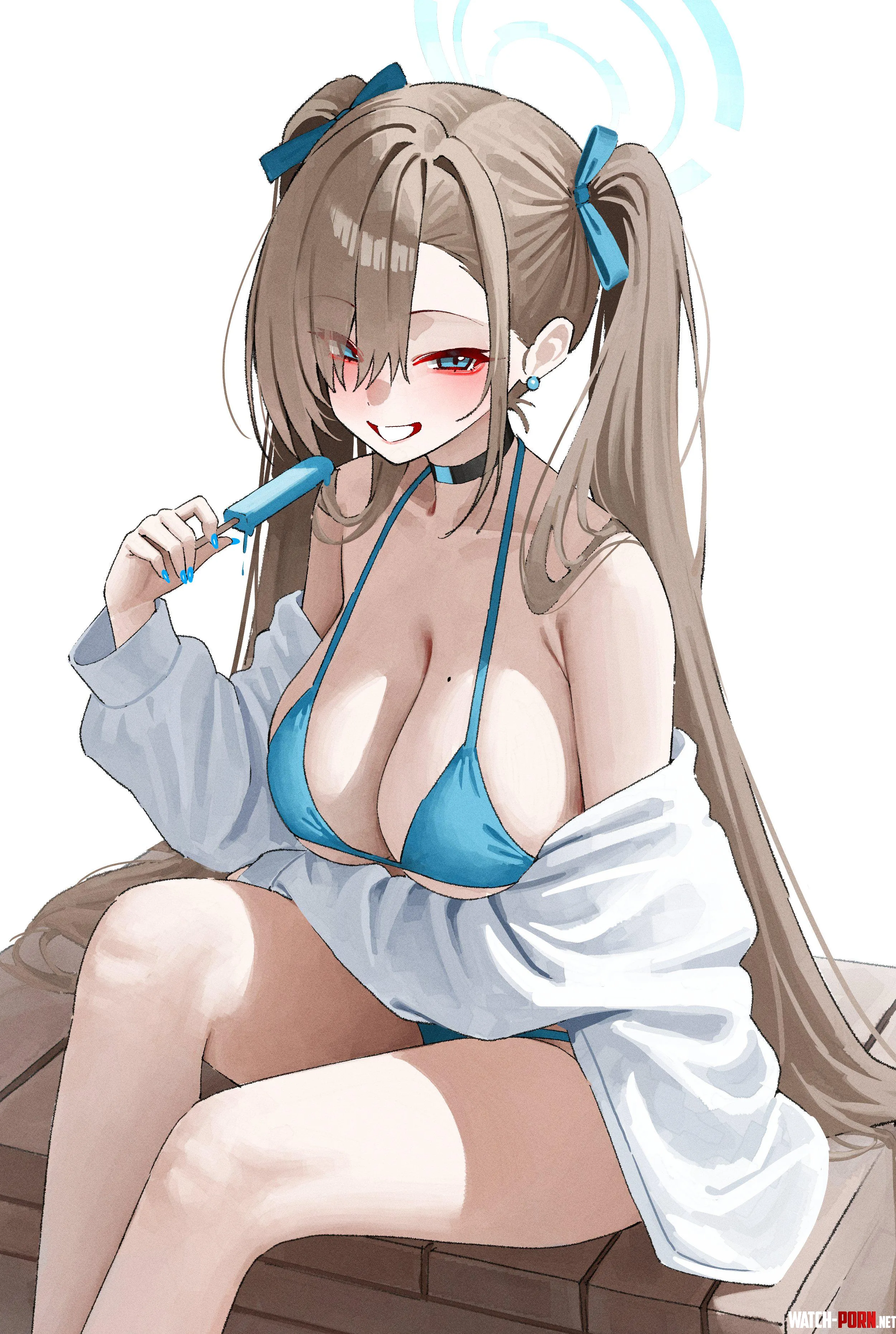 Asuna with popsicle (この / KONO / kono_kono82 / kono82s) [Blue Archive] by elegantloveglimmer