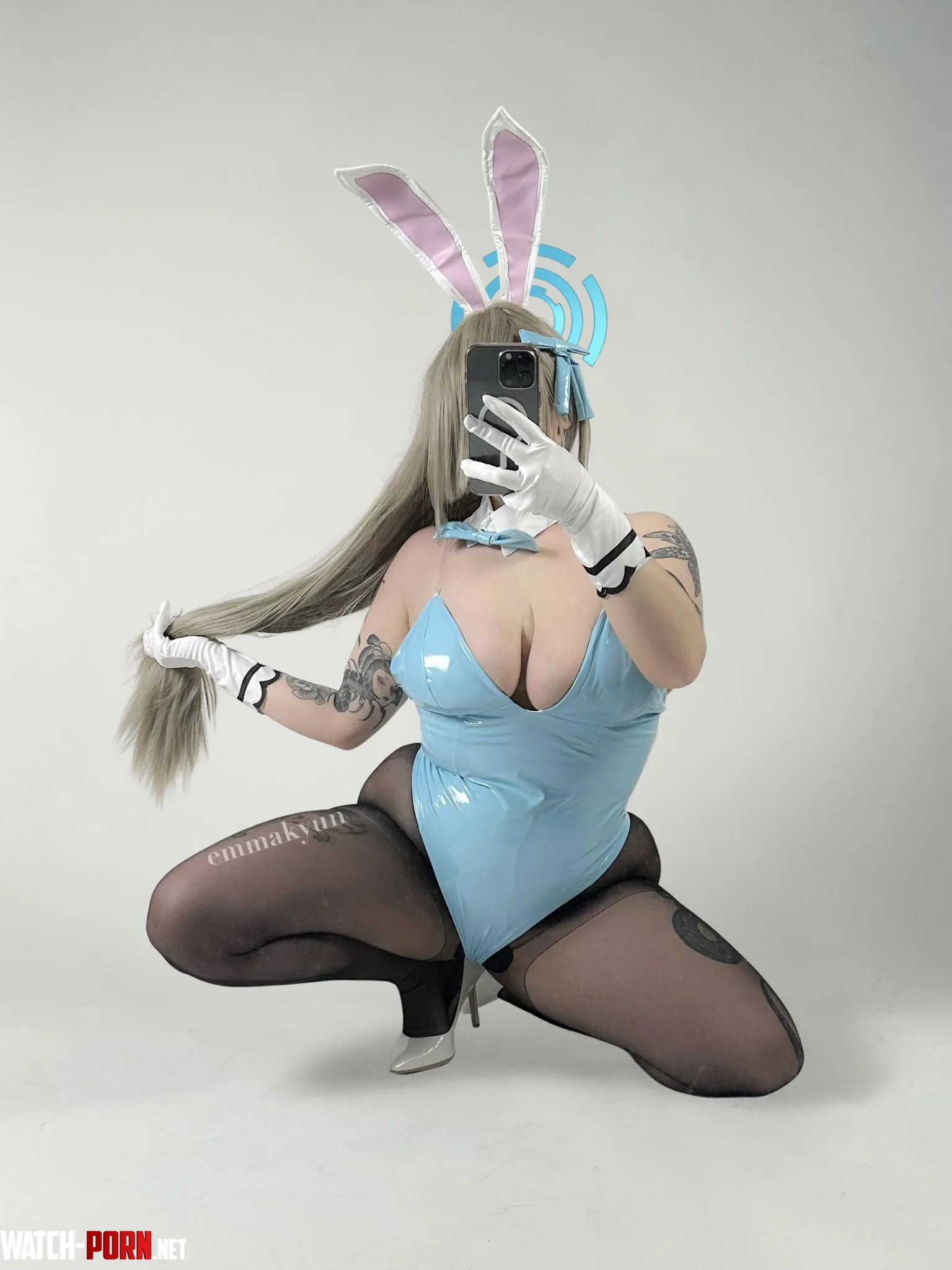let's do it like bunnies 🩵 ichinose asuna by emmakyun