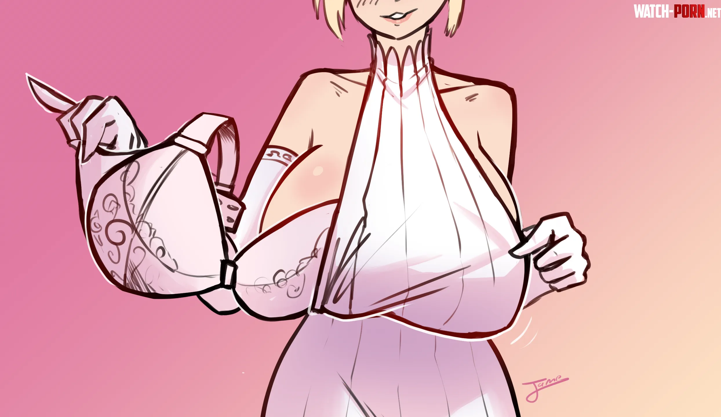 No Bra needed [Being Targeted by Hyena-Chan] (JamesTheSpectre) by JamesTheSpectre