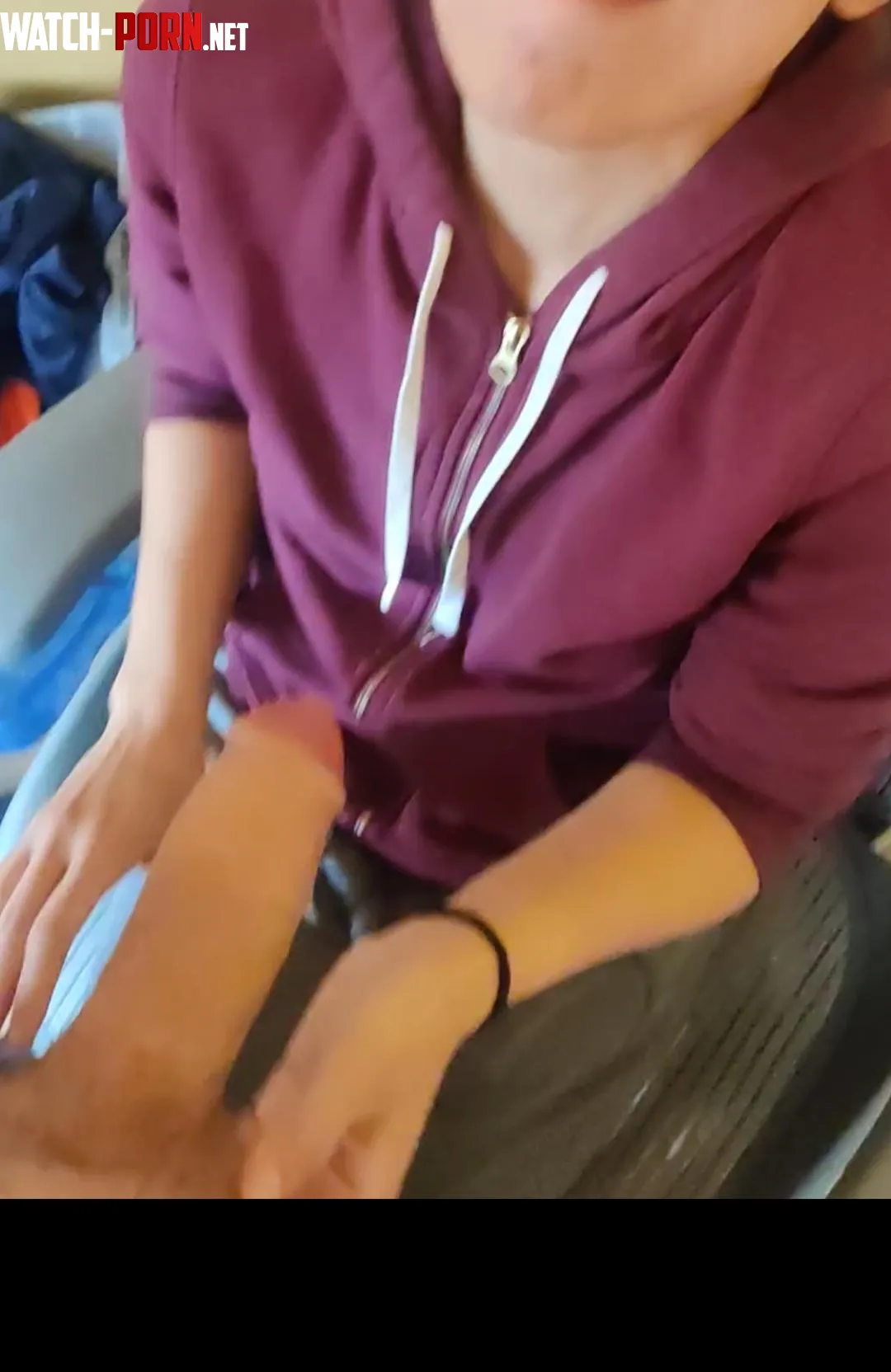 Working at my standing desk and she sits down and takes it out by Ecstatic_Success_376