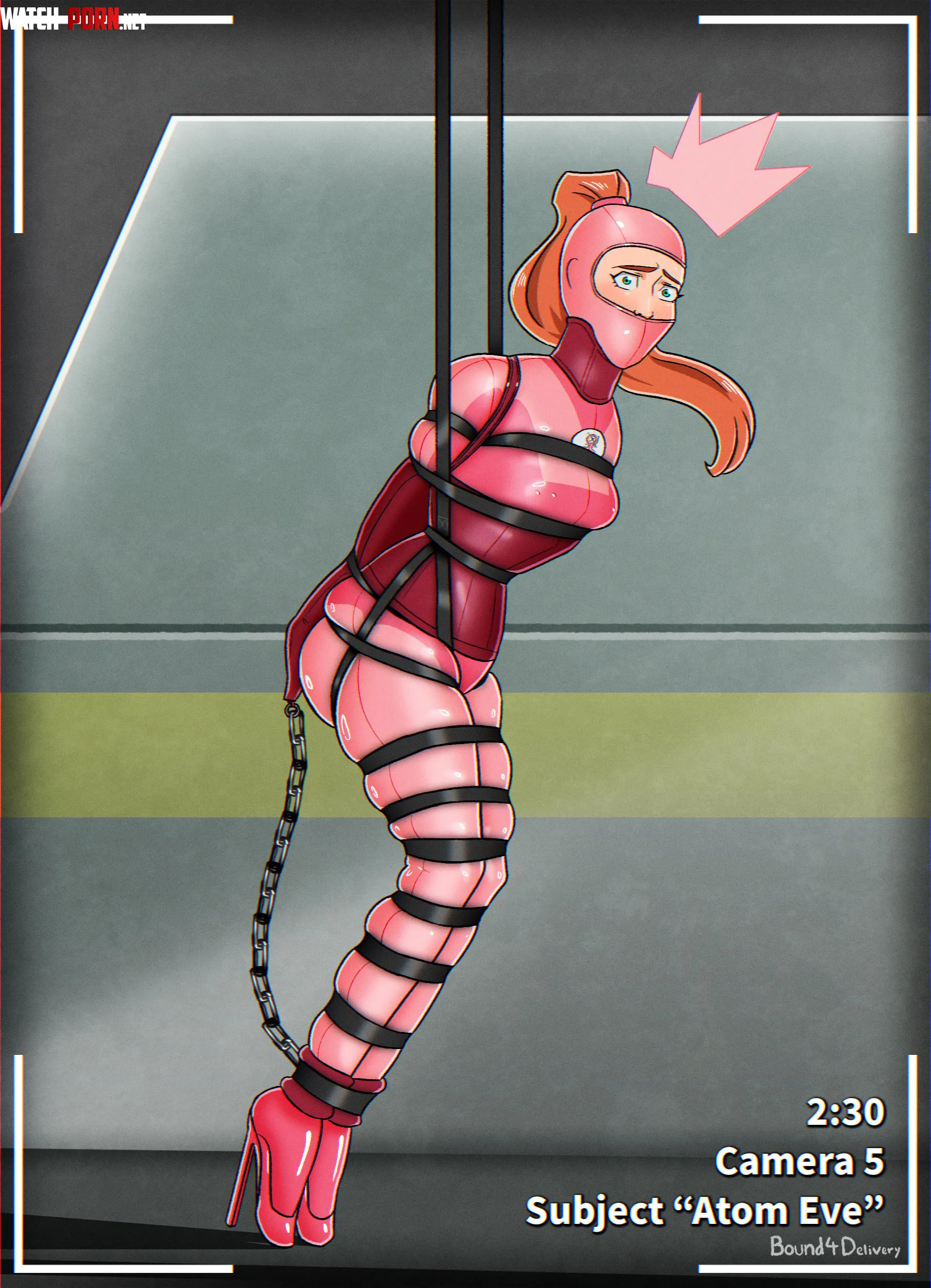 Atom Eve imprisoned (bound4delivery) by averagedebbieenjoyer