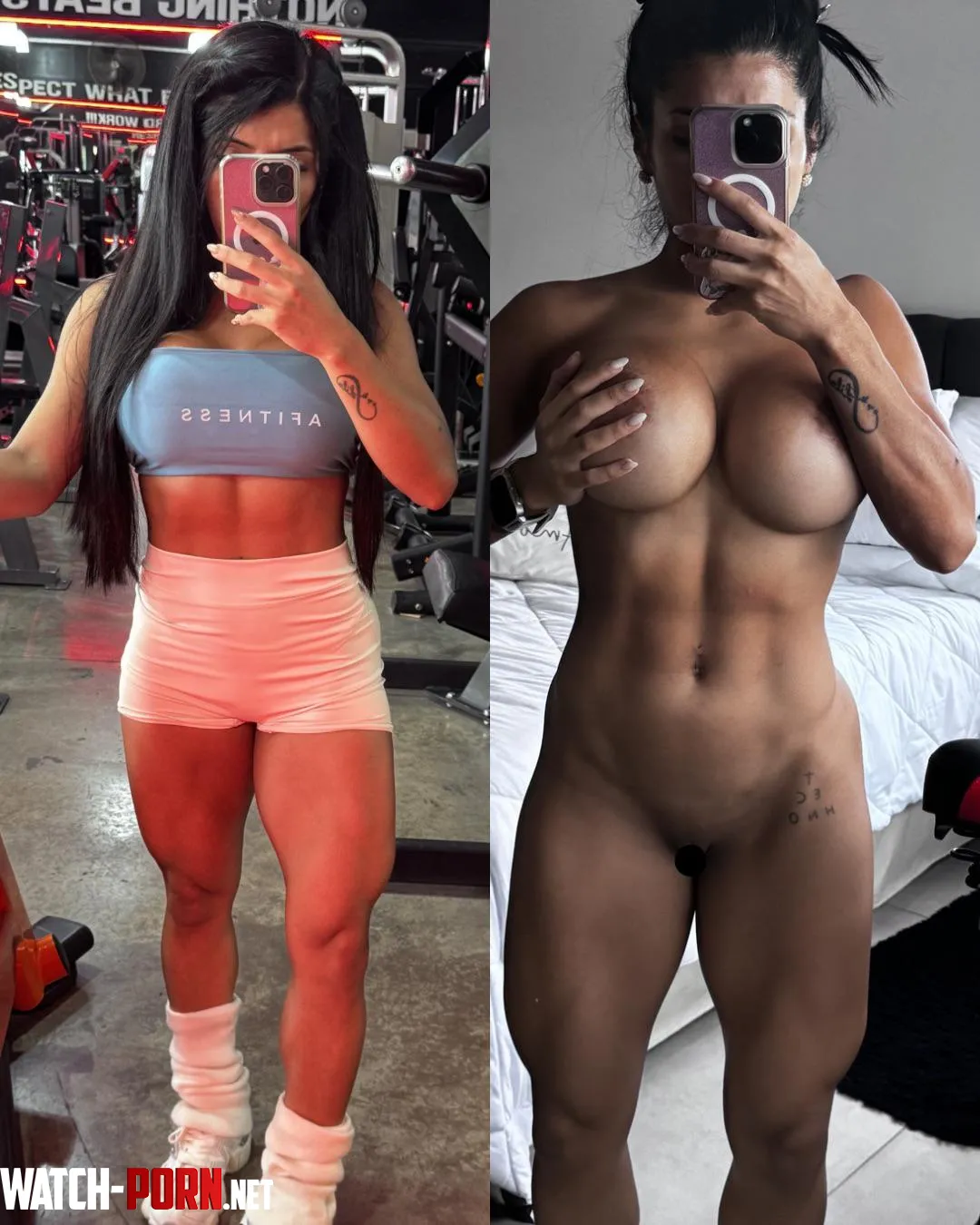 Dressed at the gym… naked at home by Mia_Val_Fitness