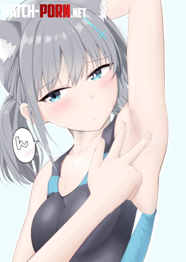 Shiroko serving armpit flex [Blue Archive] (Riko) by seaofcatss
