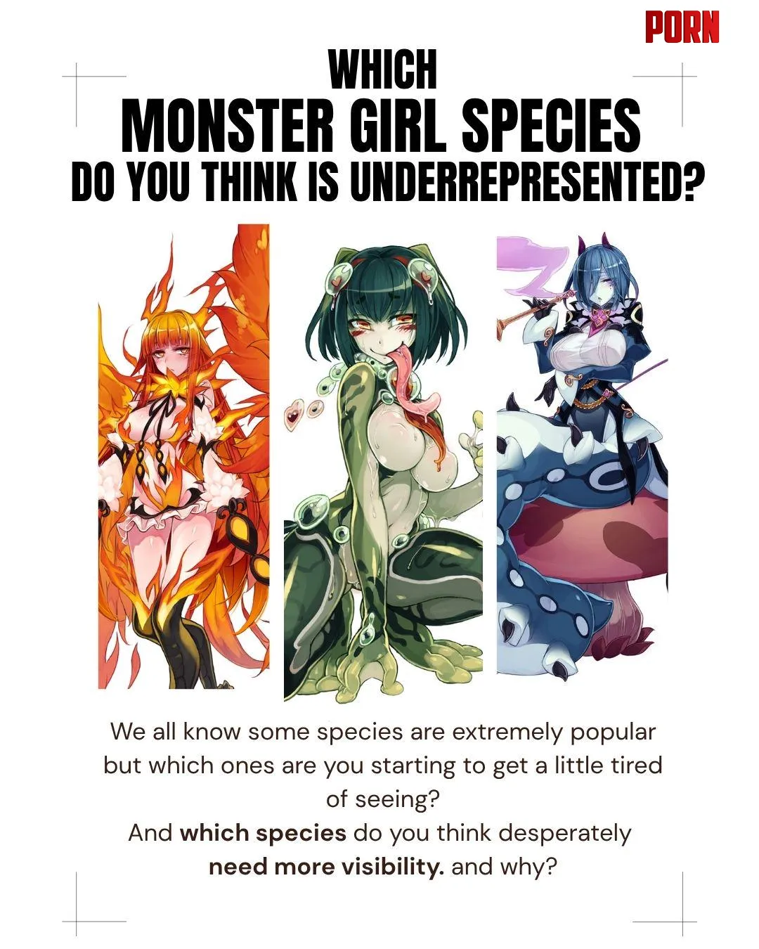 Which monster girl species do you think is underrepresented? by FunTimeGhostGuy