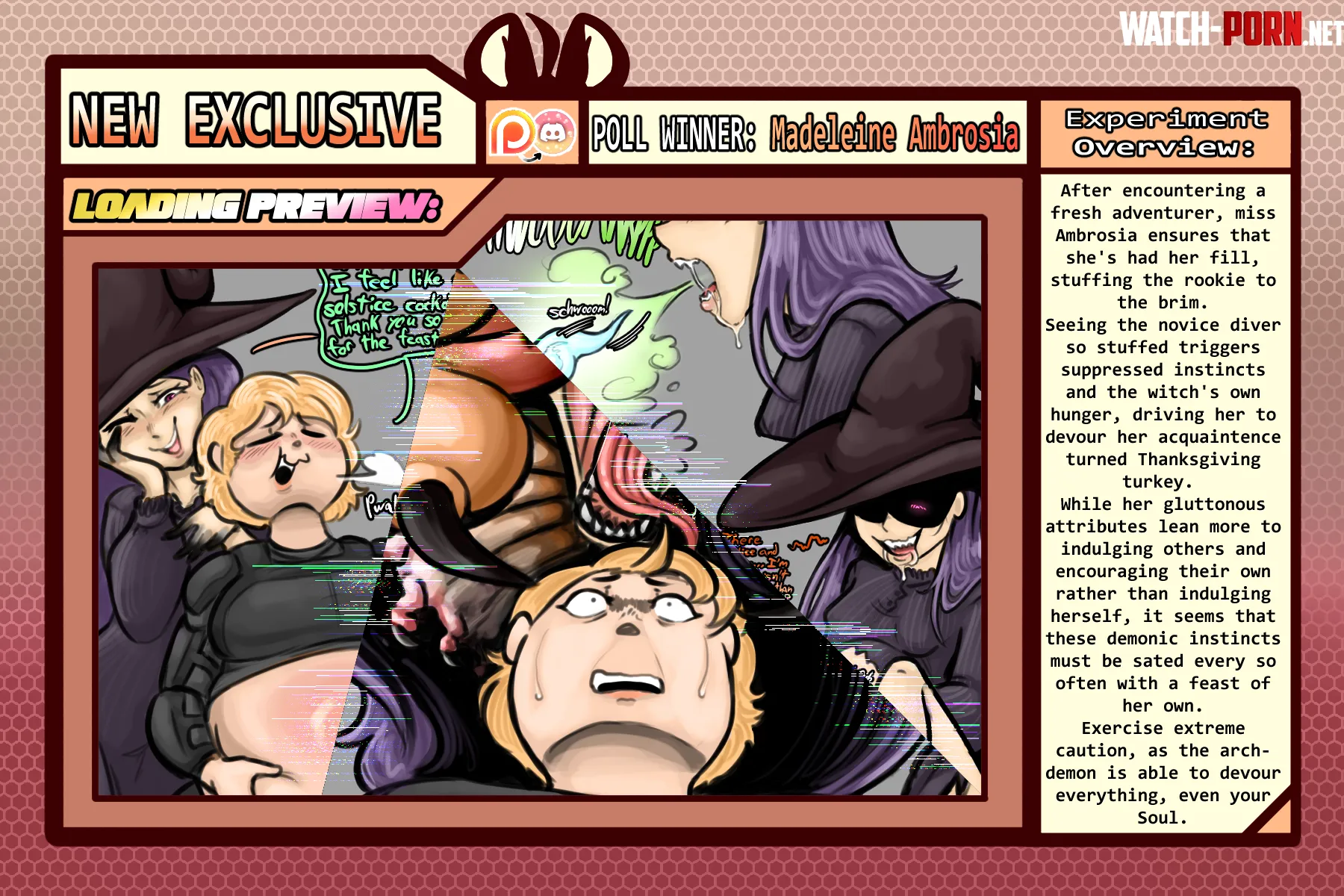 {Promo} The Urge to Feed (Teaser) (OishiAtsukau) [Comic, Oral Vore, Soul Vore, Fatal Digestion, F/F, Stuffed Prey, Rapid Digestion, Drooling Pred, Unwilling Prey] by OishiAtsukau