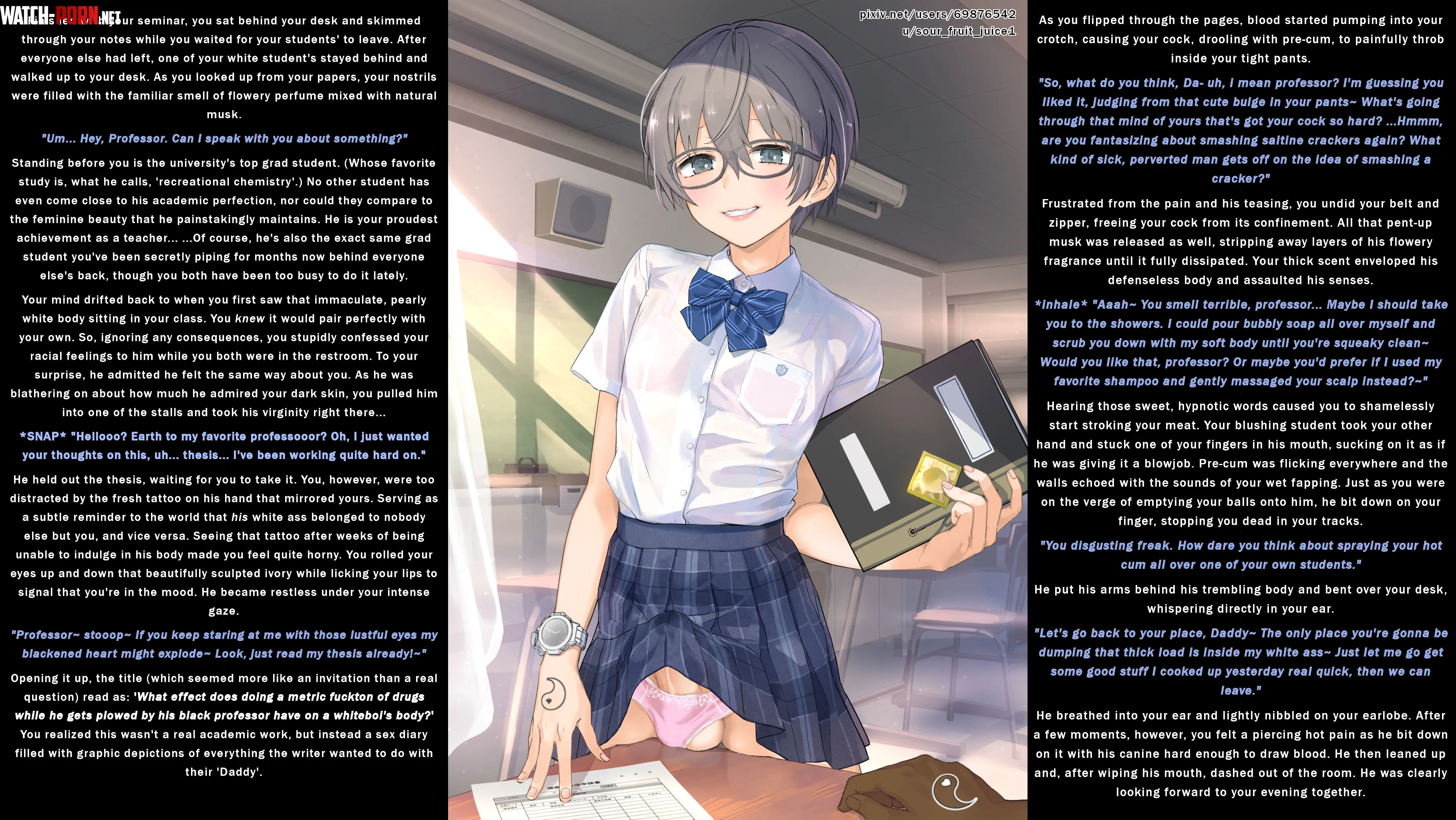 Heart racing and Eye Dilating [Gay/Yaoi] [Interracial] [Raceplay] [College] [No Sex] [Masturbation] [Power Bottom] [Mentions of drug use] おのみ (Pixiv) by sour_fruit_juice1