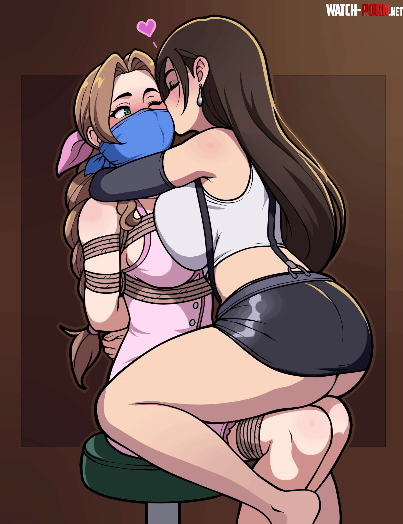 Tifa on top of Aerith (jamorbital) [Final Fantasy] by SiarX