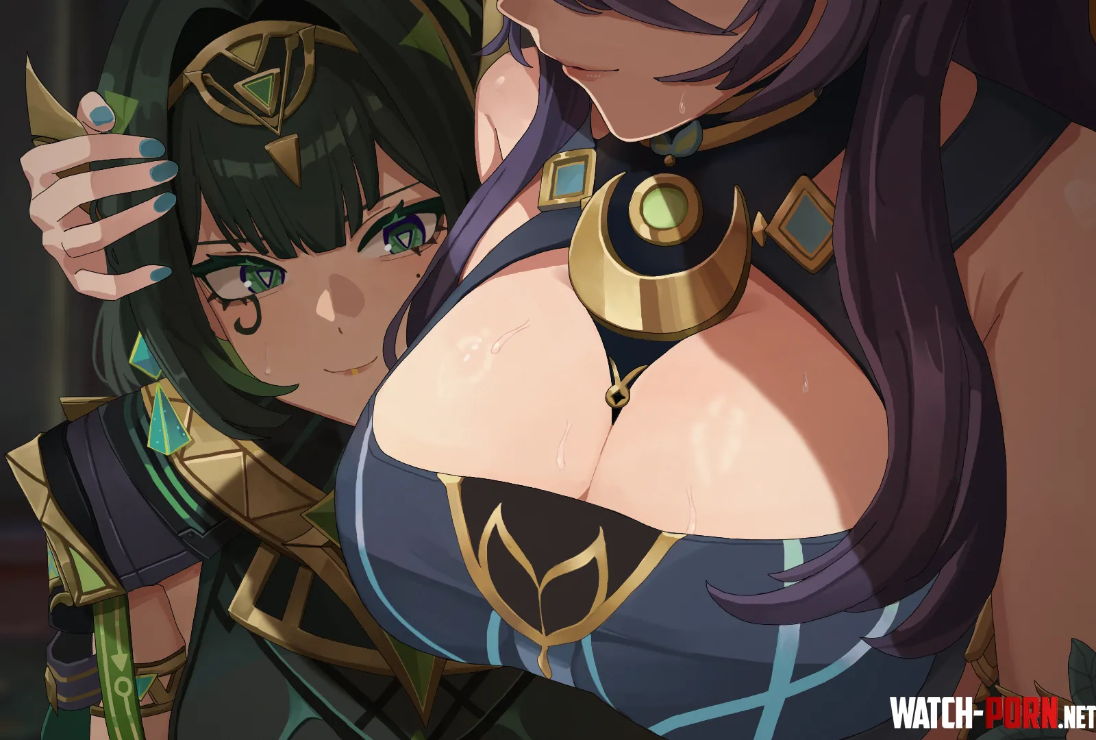 Nefer staring at Lauma (CapKal) [Genshin Impact] by llamanatee