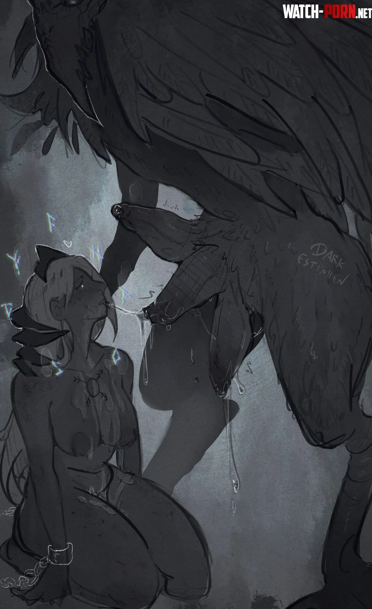 Hypnotizing it's victim (Dark Estieniien) by Gimme_tongues