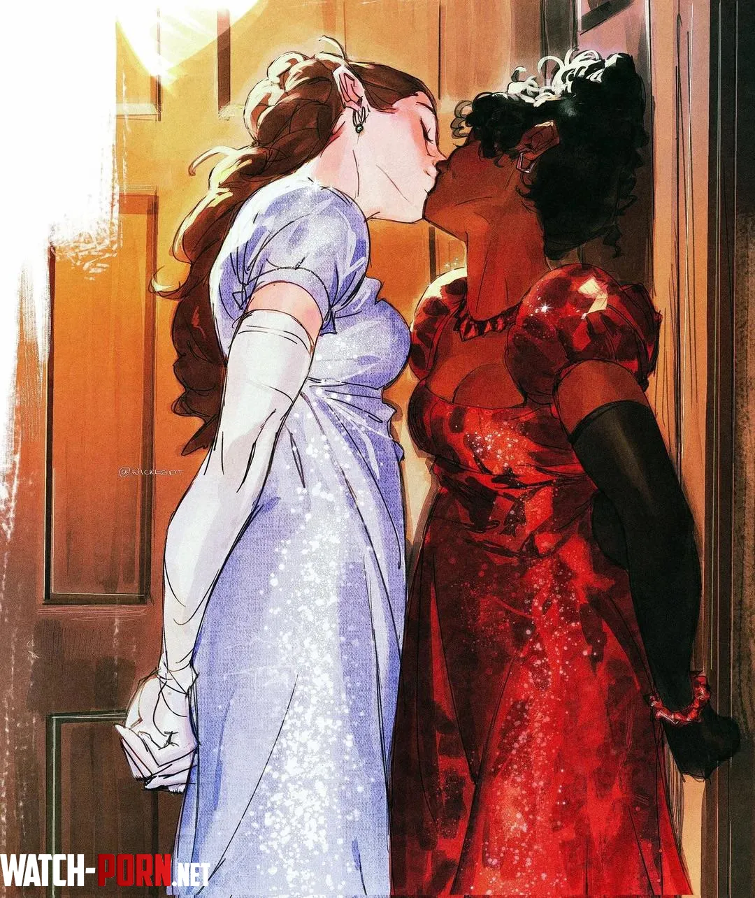 Sharing a kiss (wickesdt) [Bridgerton] by suckmycameltoe