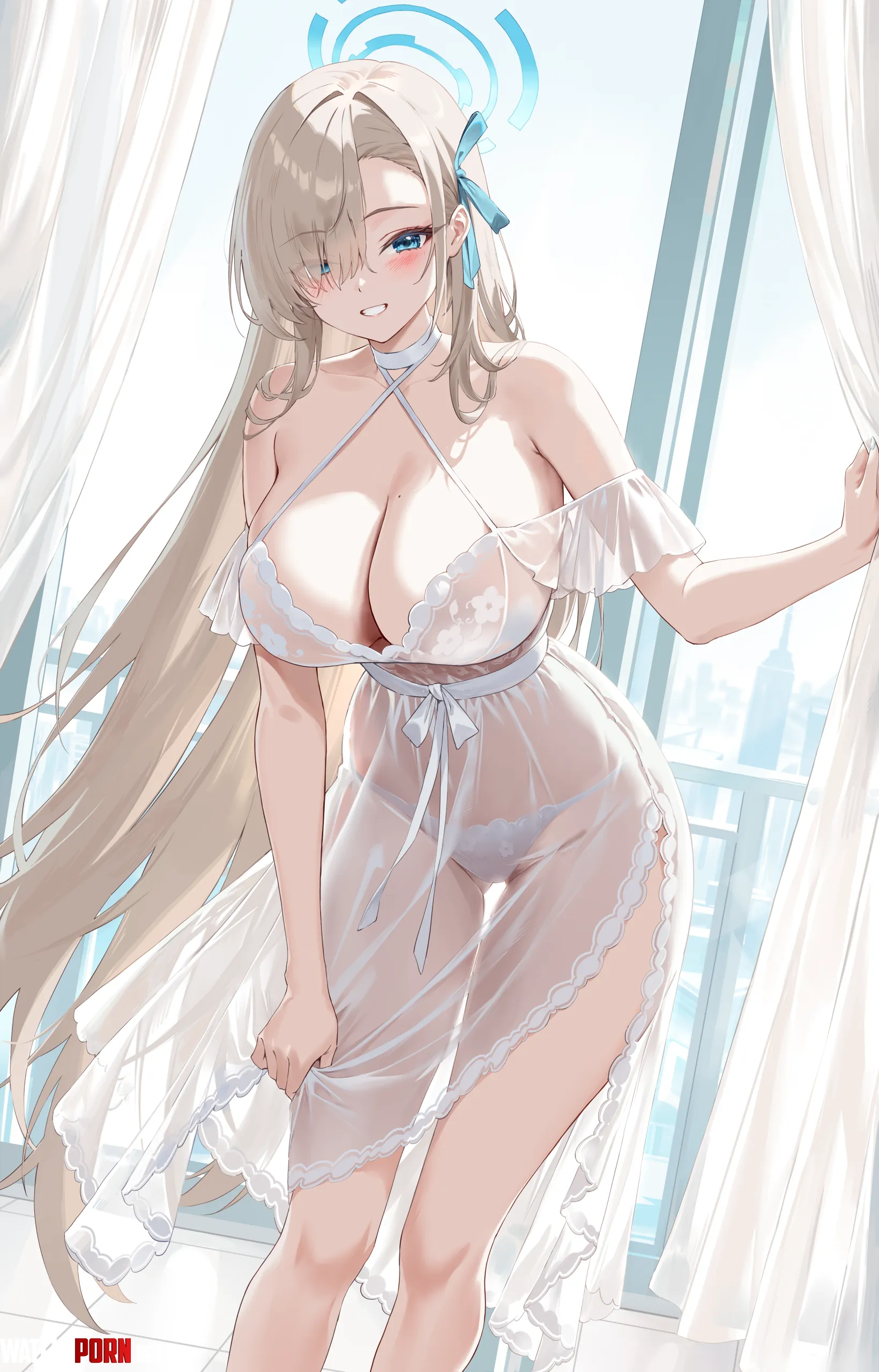 Happy Birthday Asuna in white dress (PDXen) [Blue Archive] by elegantloveglimmer