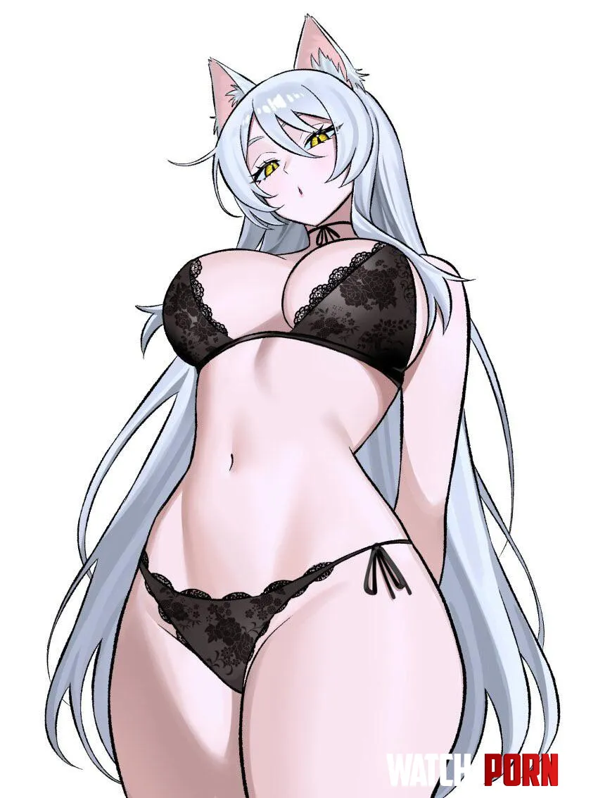 Flirty Silver Catgirl Vibes(zzeeonn) by Peach_Babbe