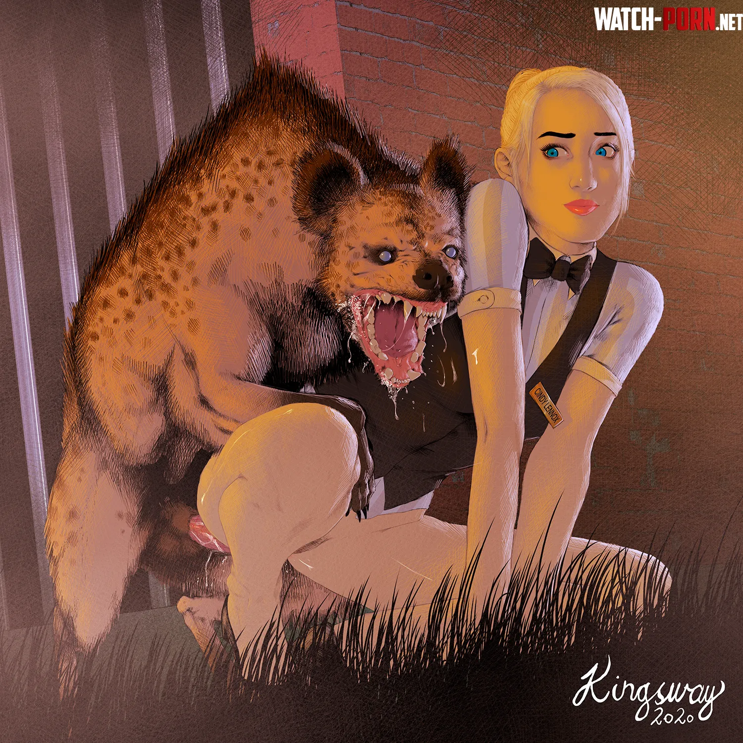 Cindy vs hyena (Kingsway) [Resident Evil] by EnigmusPrime