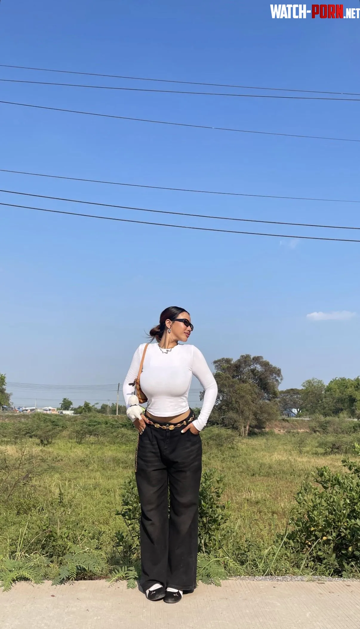 Busty in white by playanesee