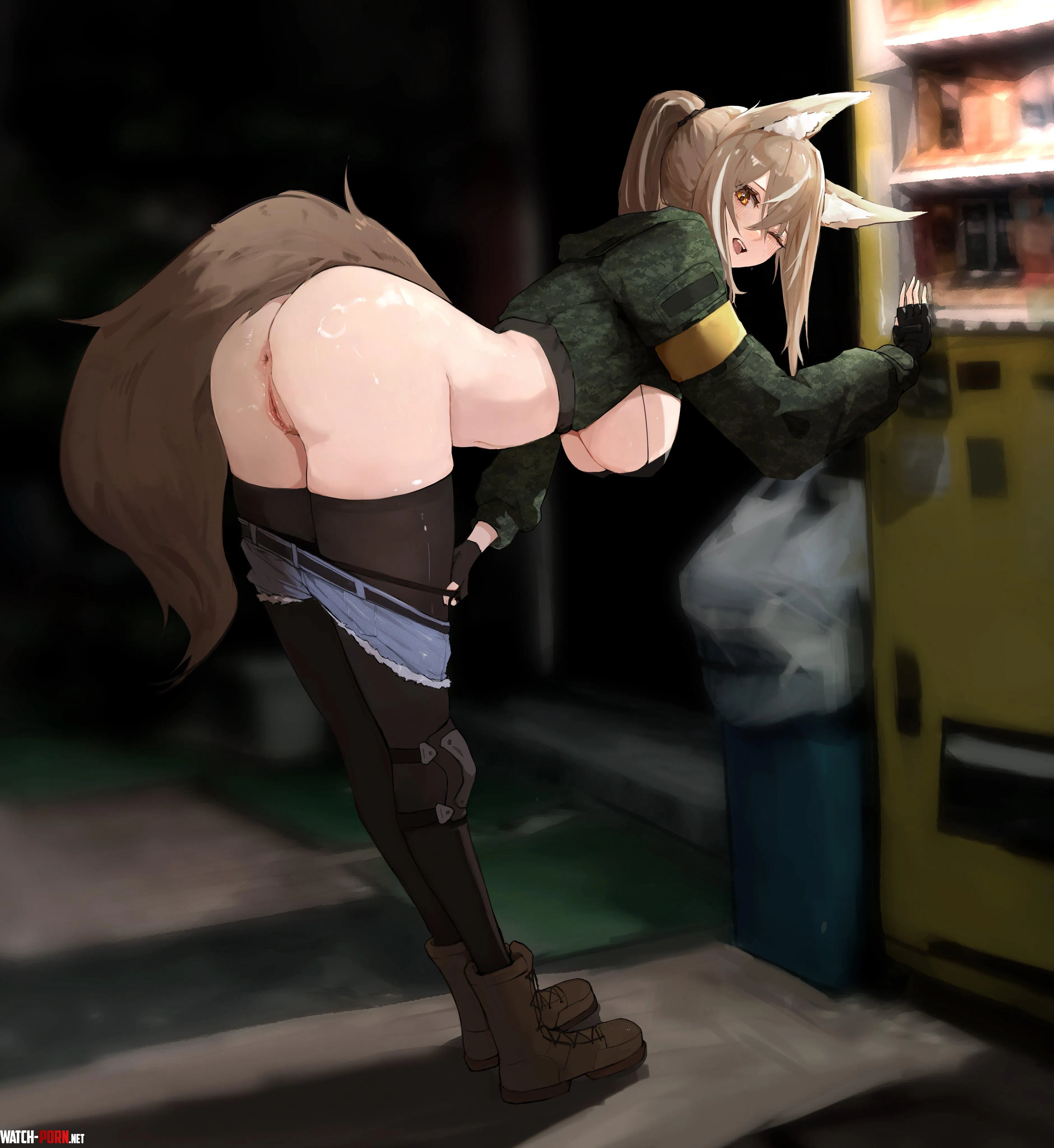 Waiting at the vending machine by Somanycookies1