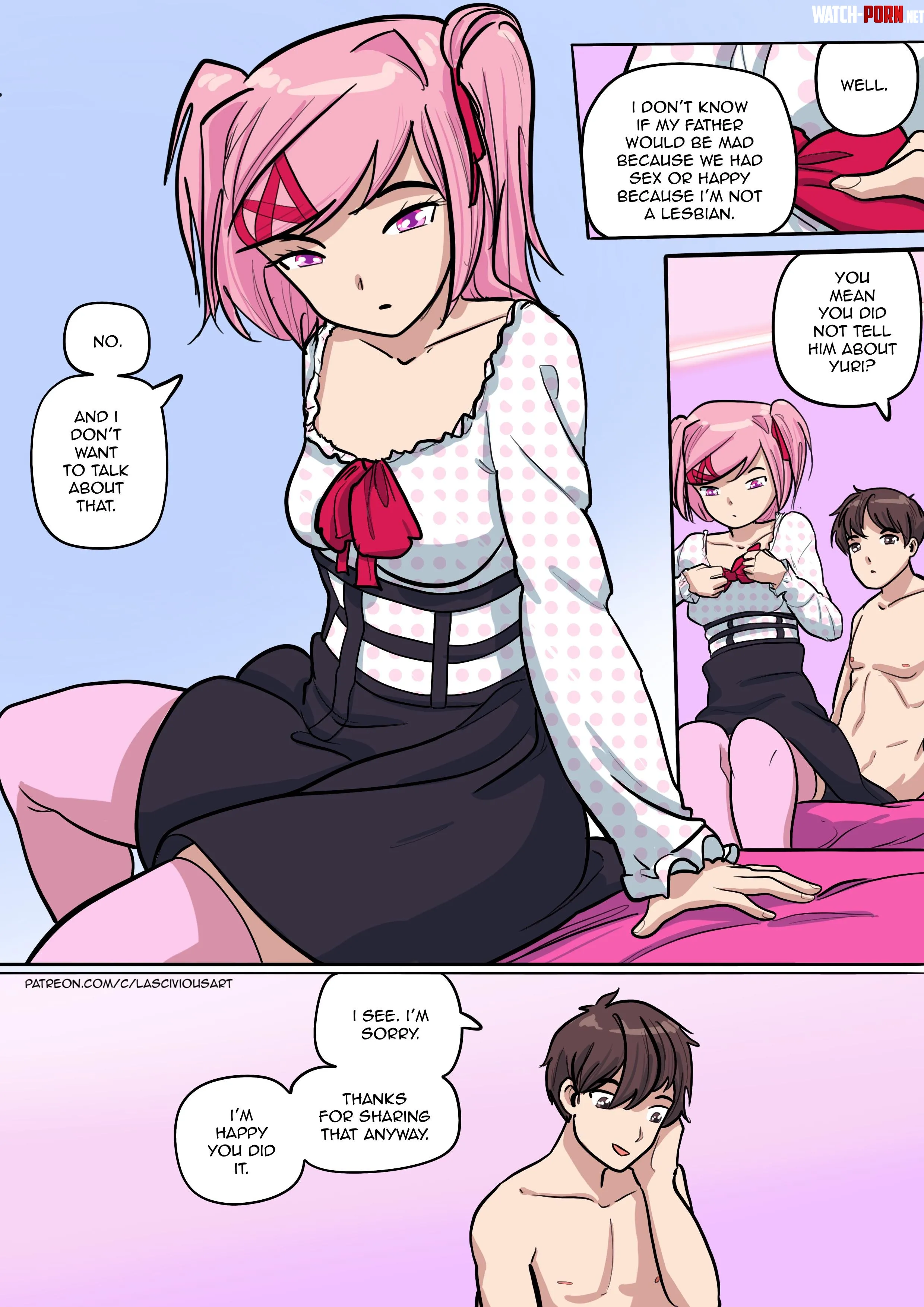 A page from (LasciviousArt)’s latest DDLAC doujinshi chapter, “Double Cute” by Lascivious_Art