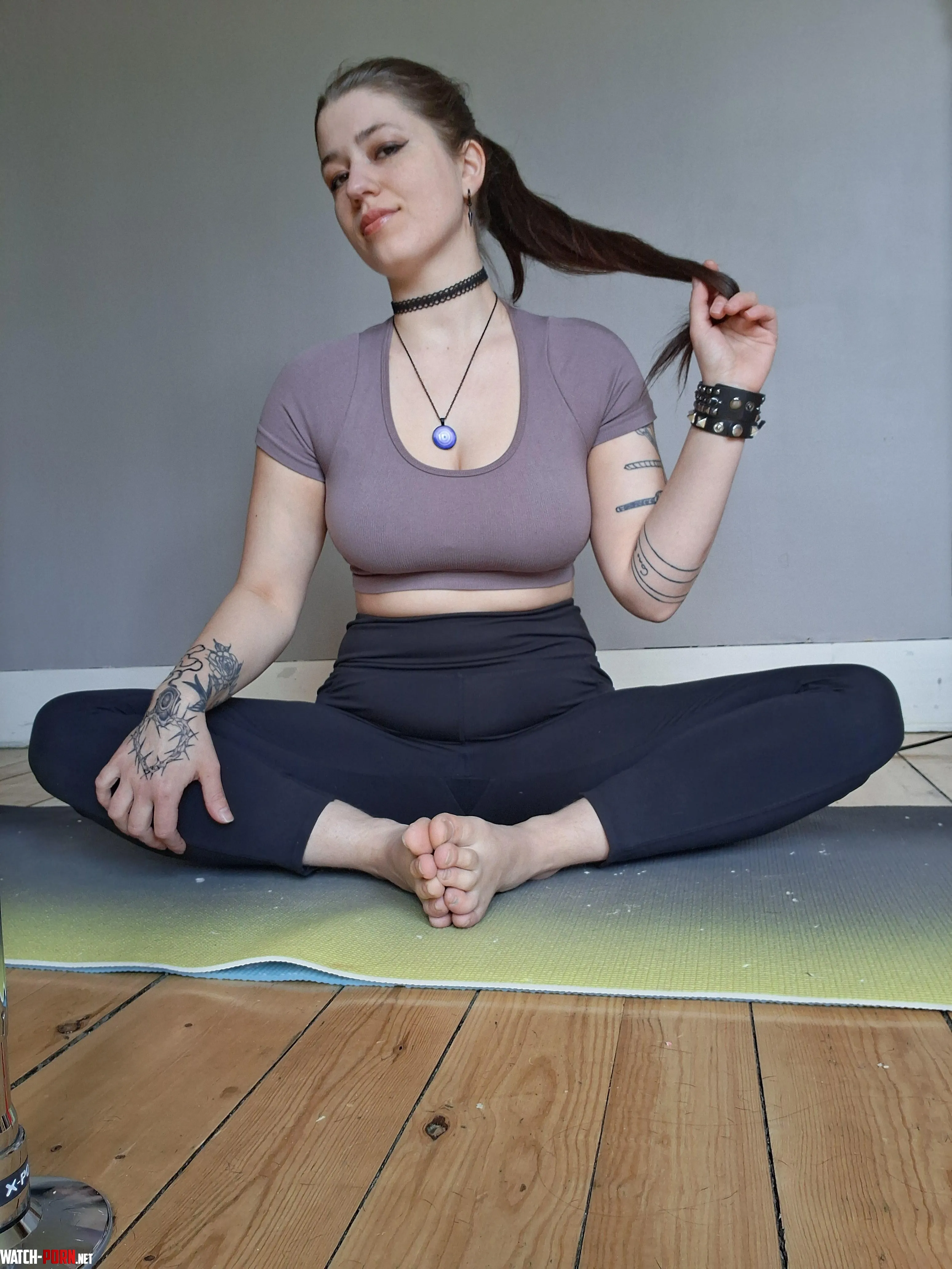 I like to wear my hair up for exersize by inked_emma_honey