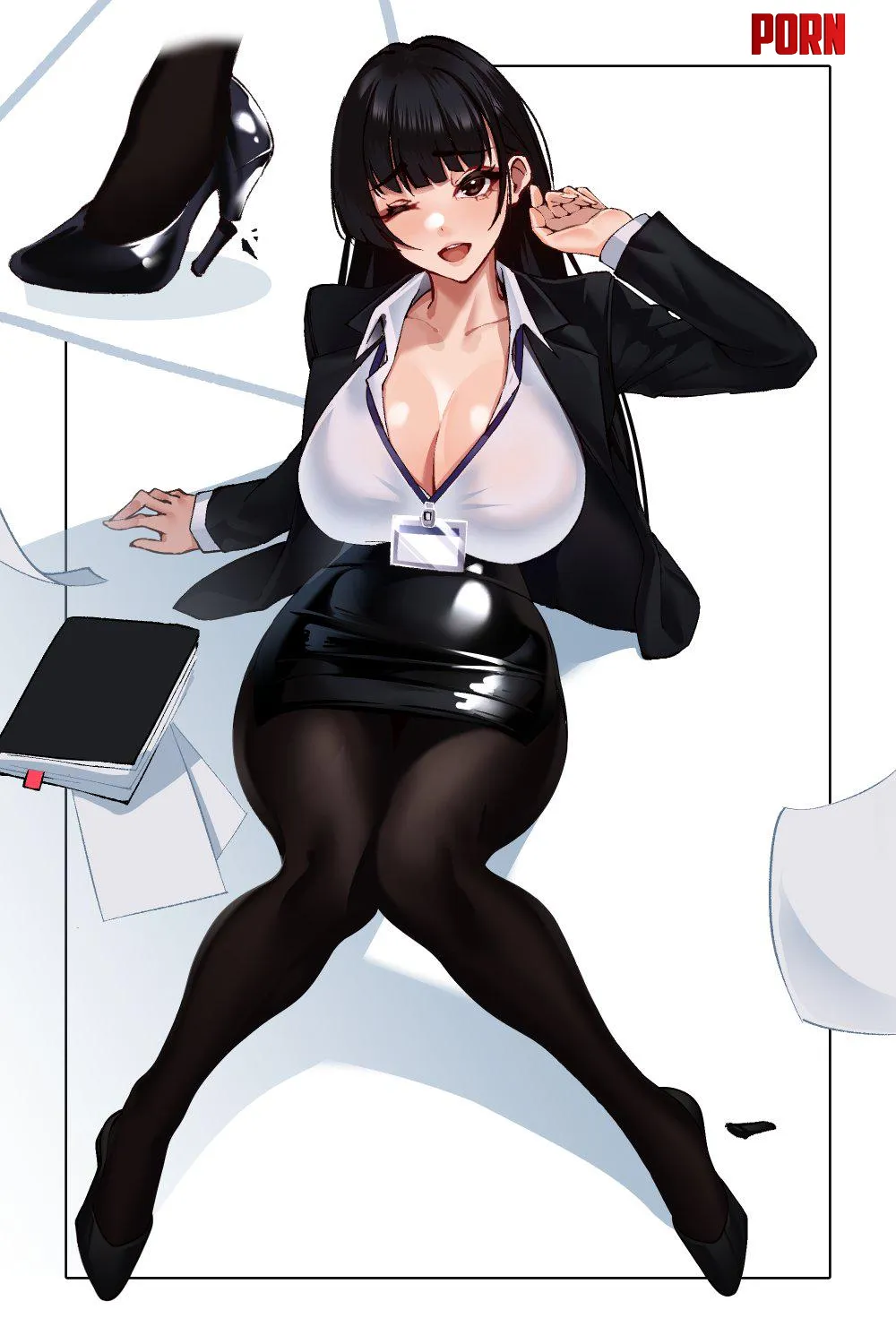 Clumsy Office Lady by WoolsonDaSheep