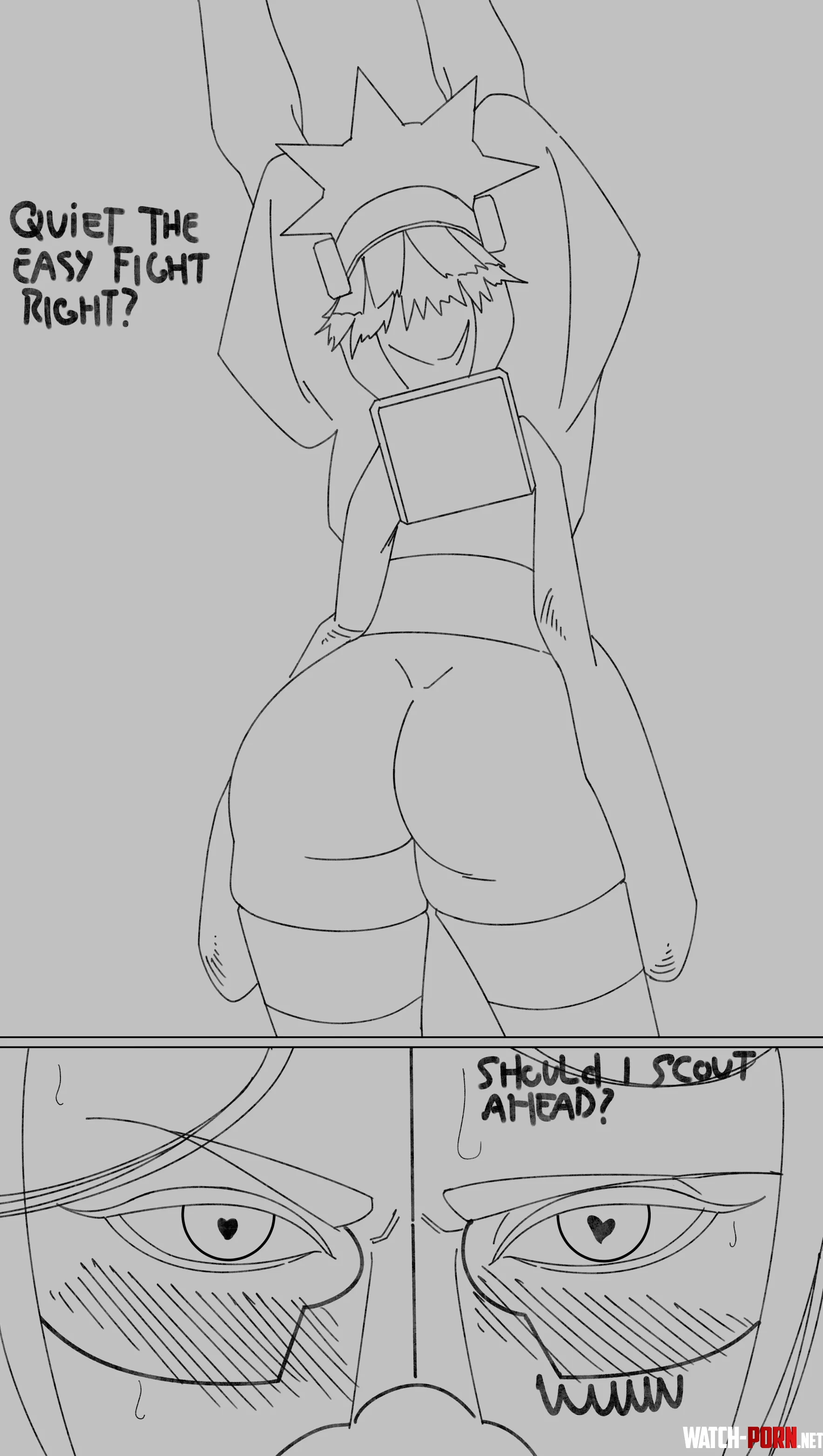 Quick stretch after a skirmish [MARATHON] thief x Vandal by me :3 by Joener