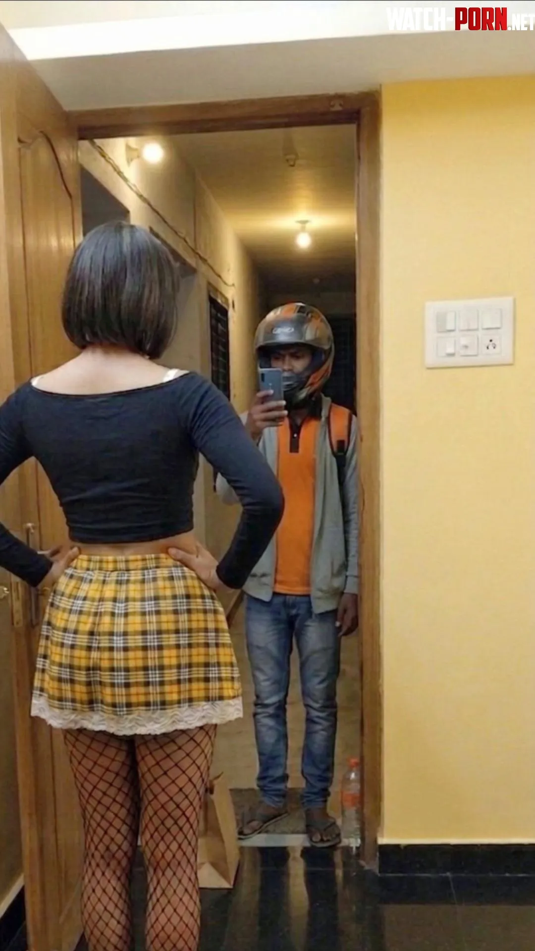 The delivery guy dare!!! As Promised. What do you think he thought about me?? by Luna_bimbo