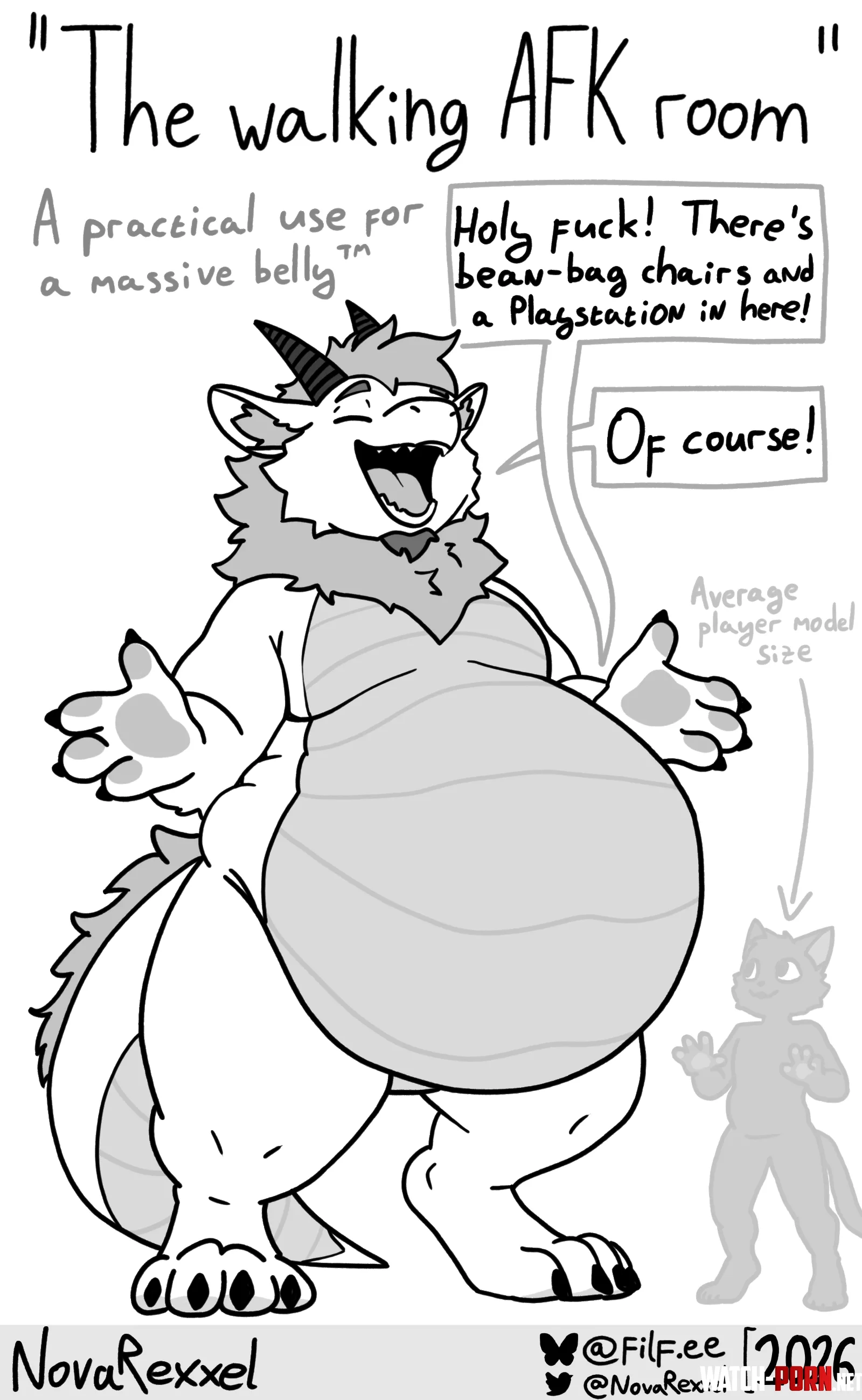 {Image} The walking AFK room. (NovaRexxel) [Oral, Safe vore] by Mr_FilFee