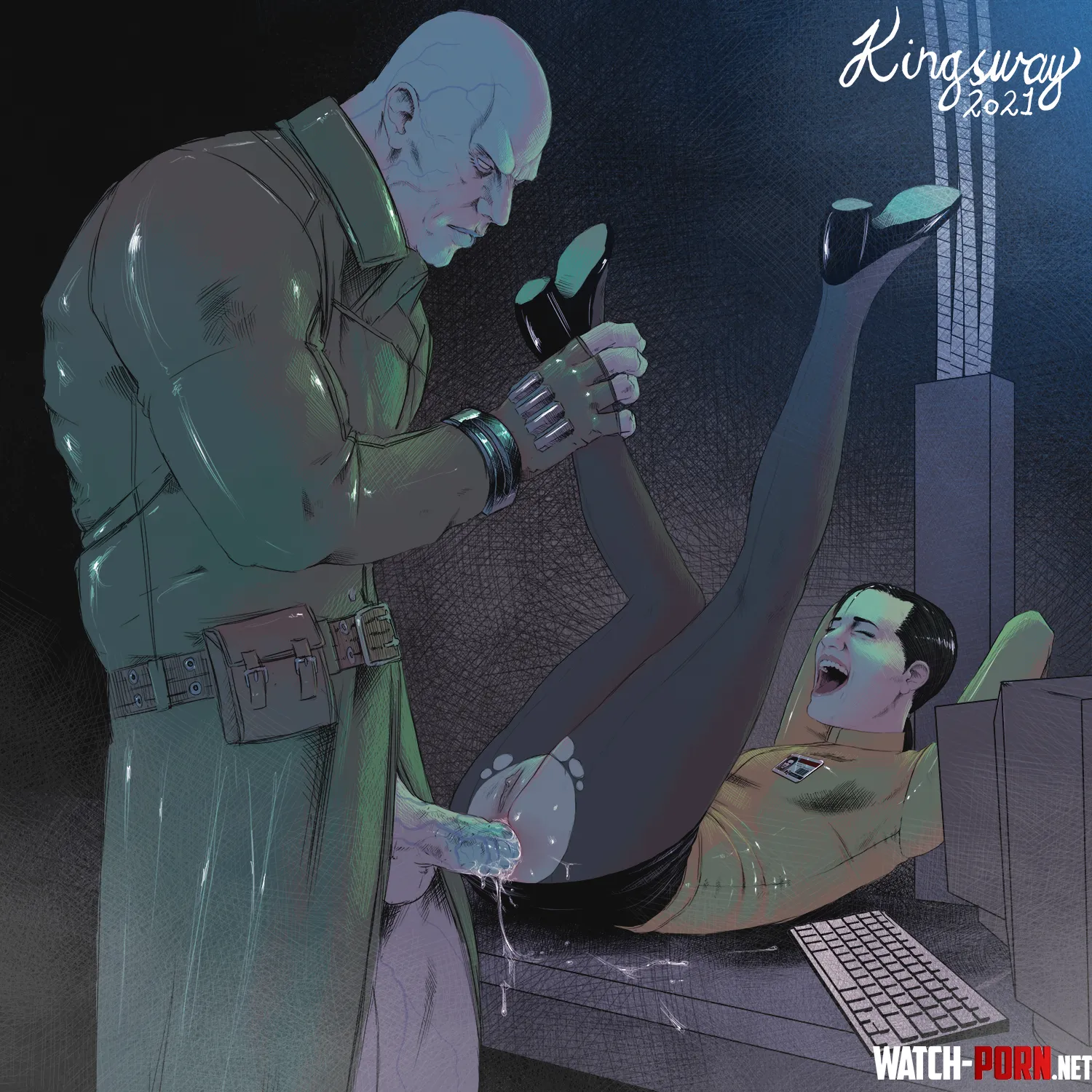 Monica vs Tyrant R (Kingsway) [Resident Evil] by EnigmusPrime