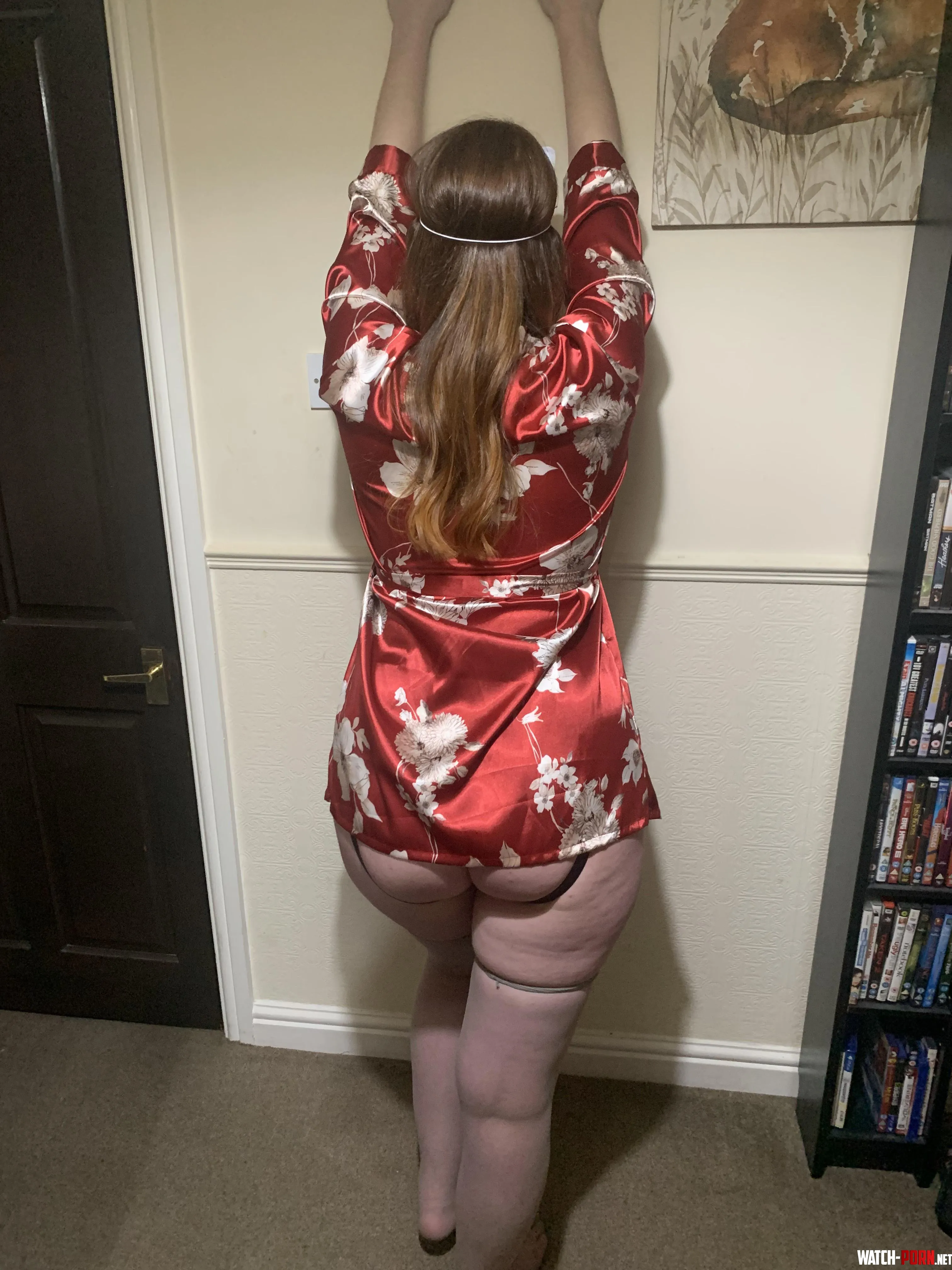 New red satin robe by SinfulSiren89