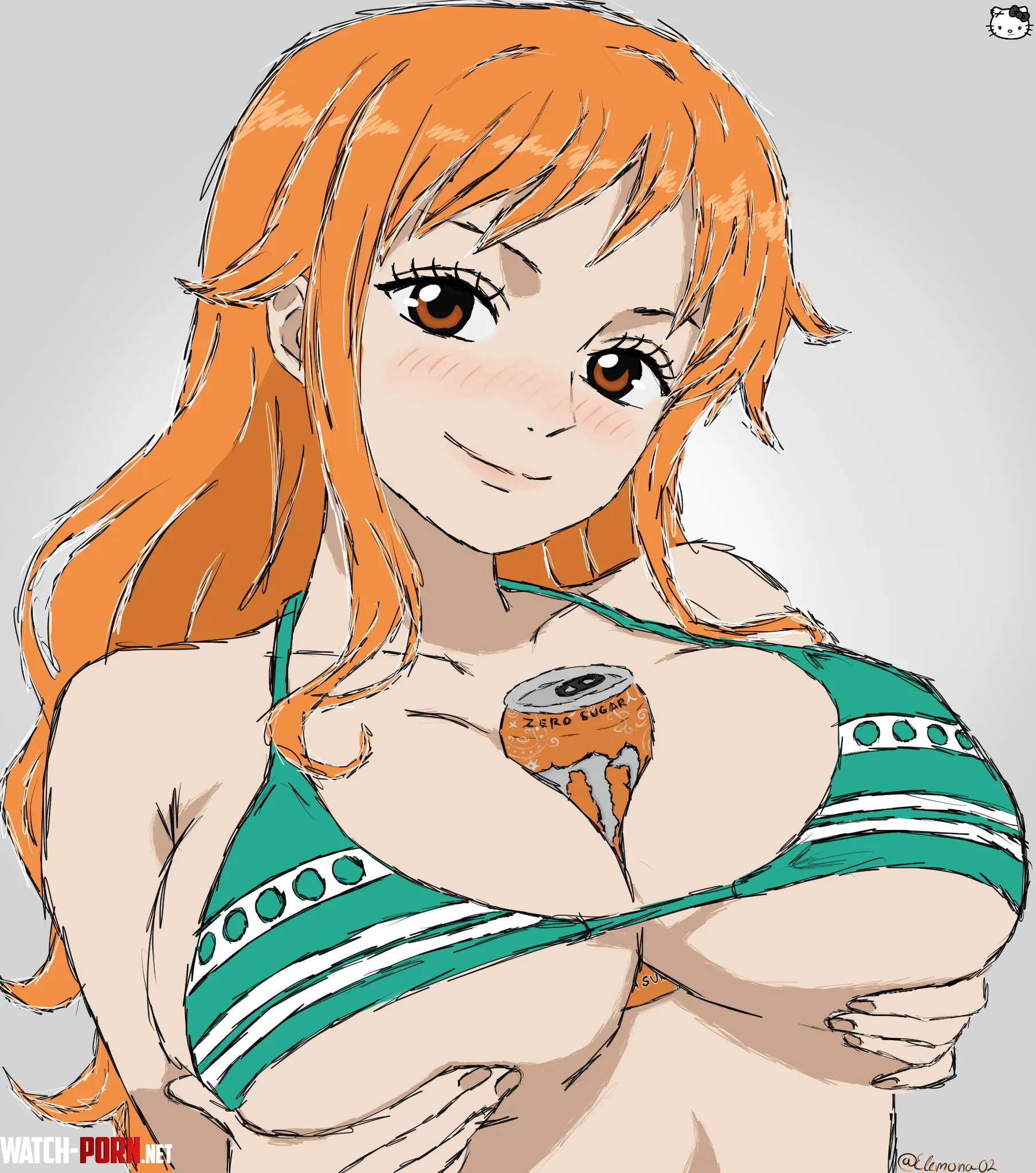 Nami hiding a Monster by BreakNo1779