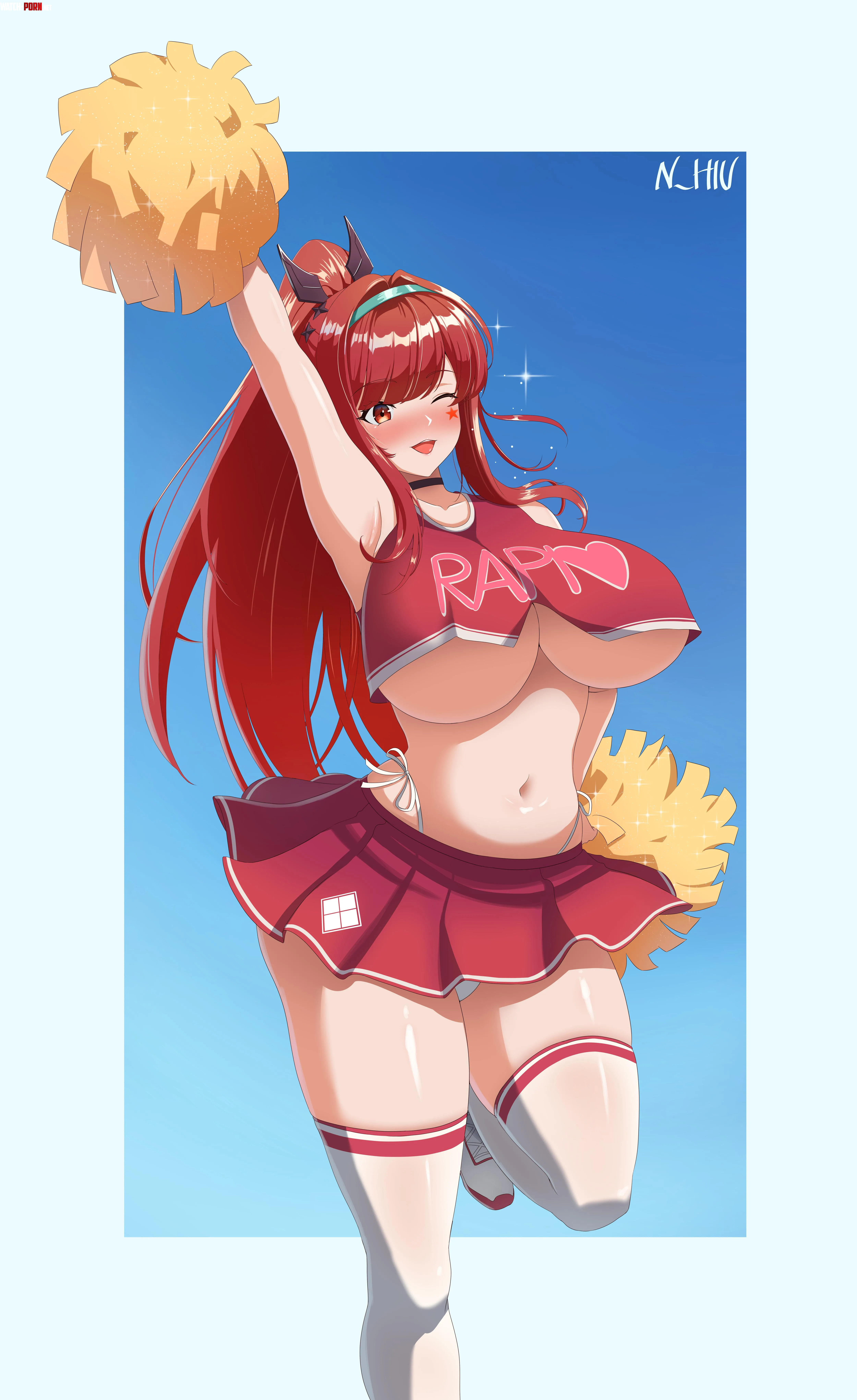 My Cheerleader Rapi. I hope you guys will cheer for her as well (art by me) by nhiu262