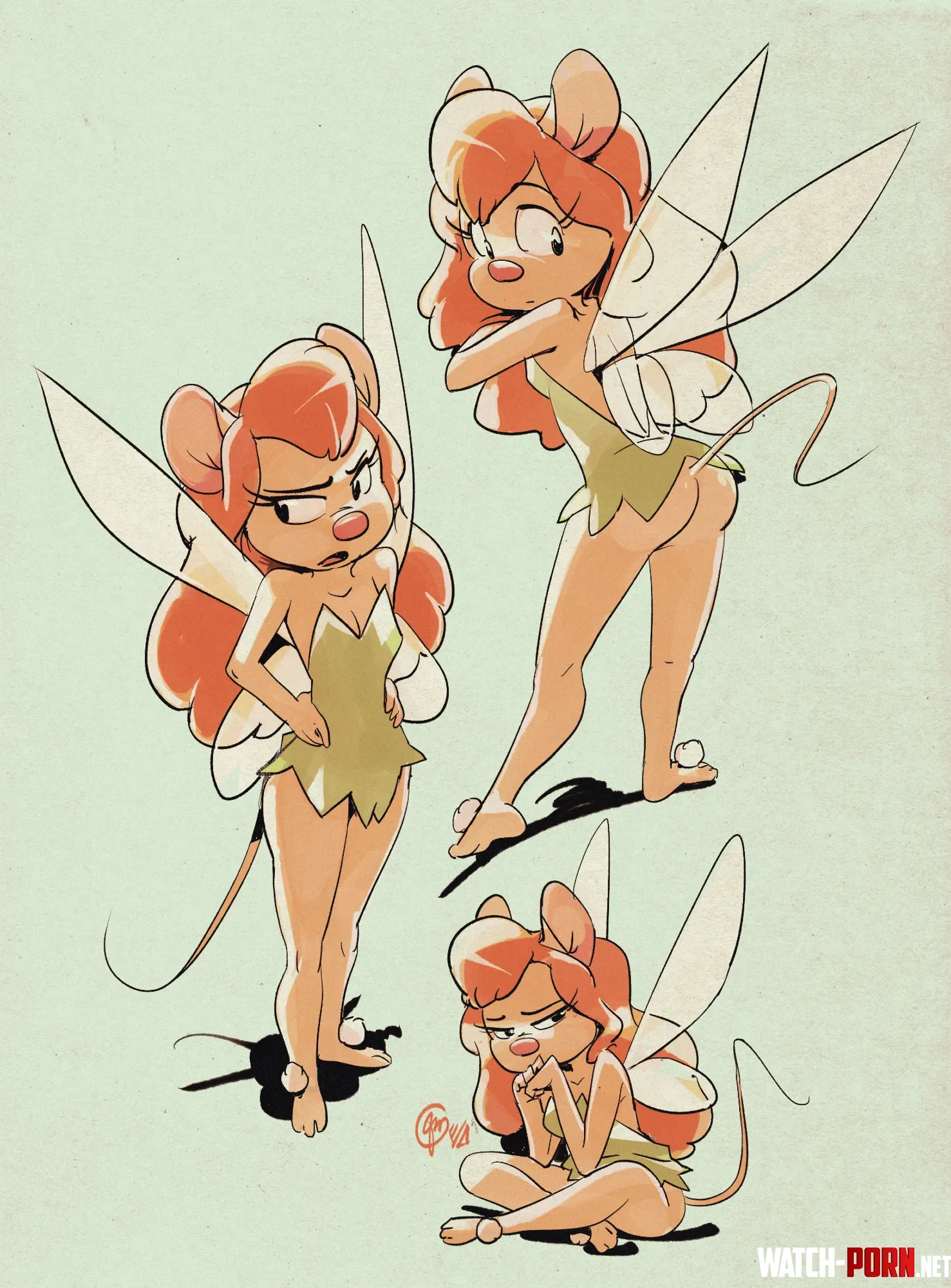 Gadget as Tinkerbell (Mr. Edtropolis)[Disney/Peter Pan/Rescue Rangers] by darnnaggit