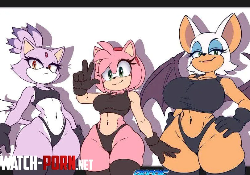 Amy Rose, Blaze the Cat, & Rouge the Bat (gionnic_art) [Sonic the Hedgehog] by Lazy_Moment_8676