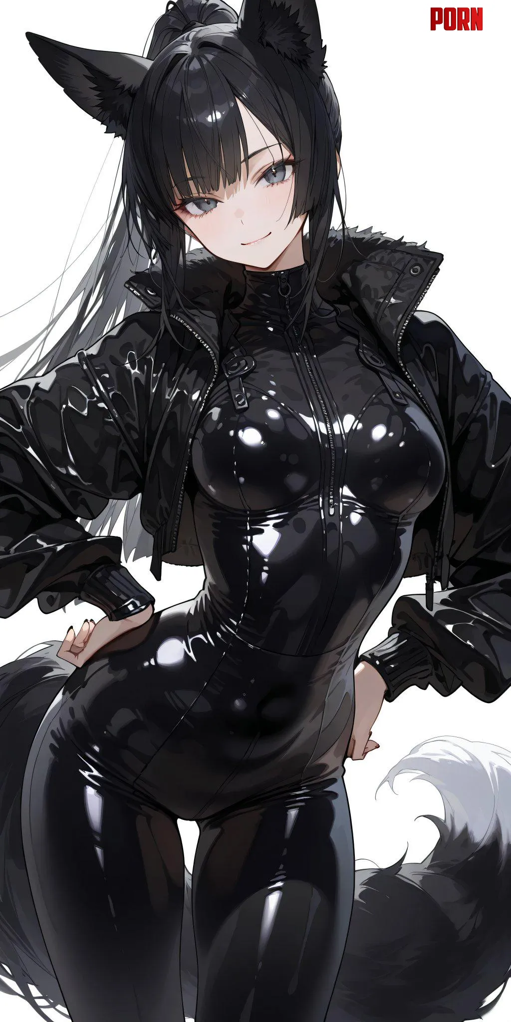 Black Latex Wolf by WoolsonDaSheep