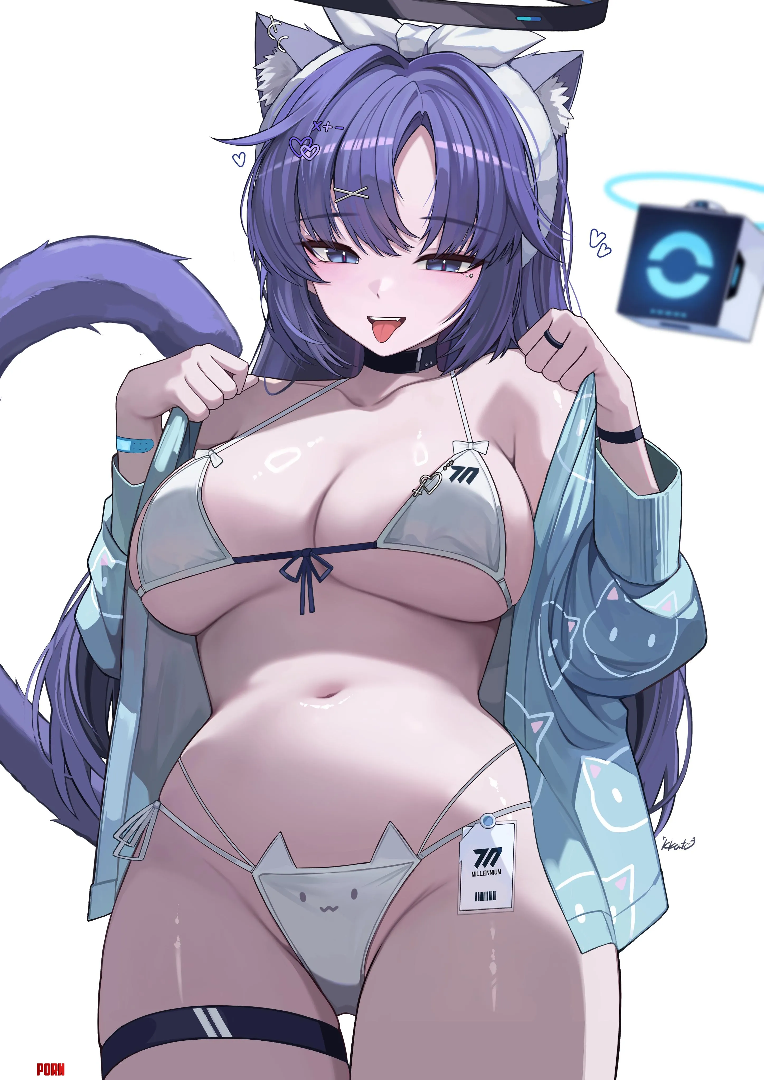 Yuuka with cat ears (KKato) by xwrecker