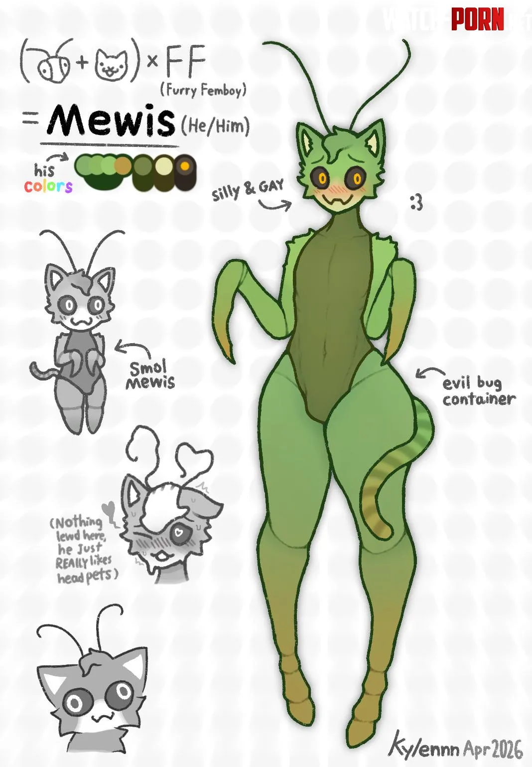 cat and mantis fusion OC :3 by Kylennn_the_II