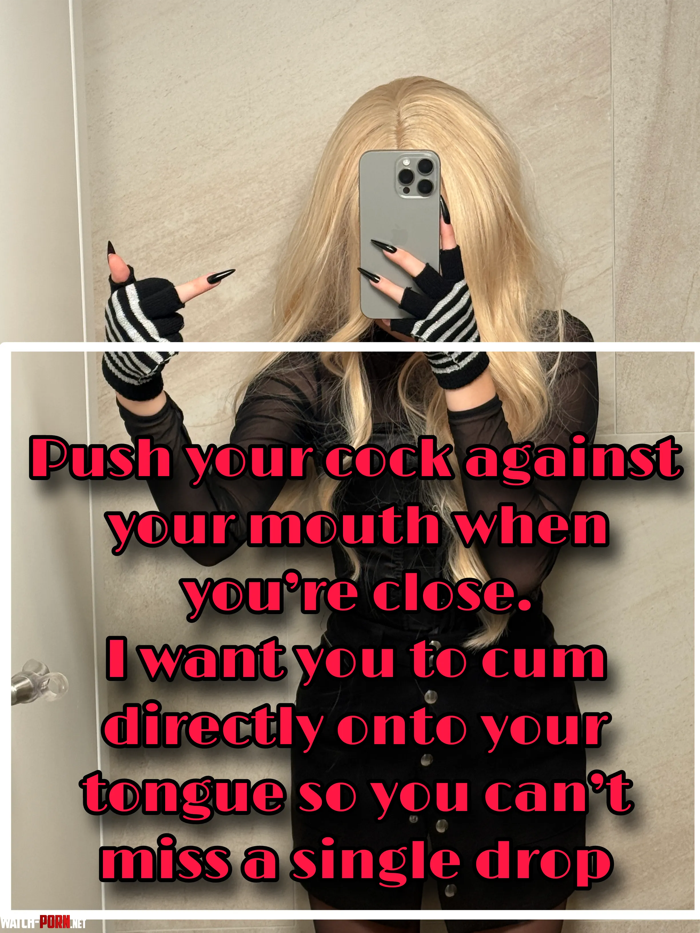 No dropping allowed cum on your own tongue! by CutLuxie