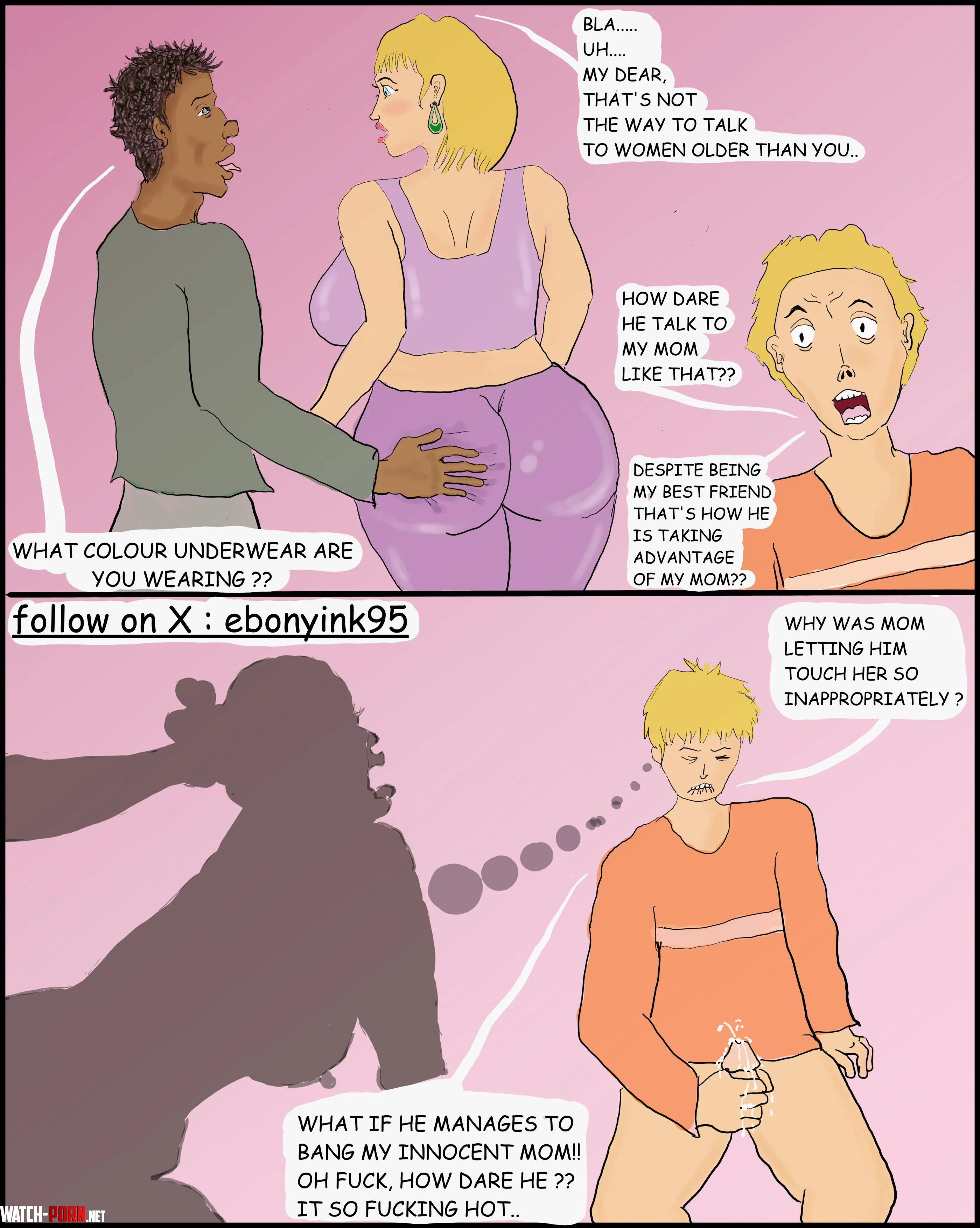 Mommy Big Ass groped, Son jerks off by EmuAccording2299