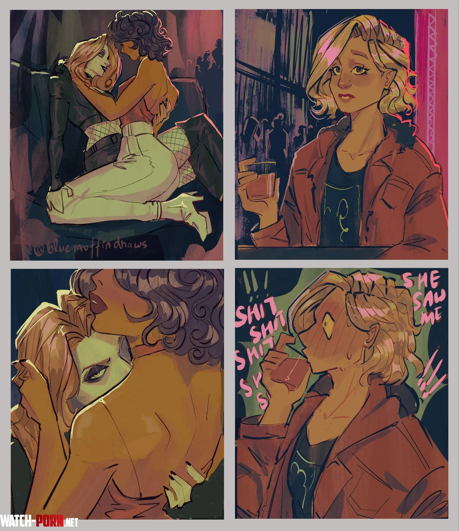 You Shouldn't Stare You Know by (Bluemuffin-Draws) [Resident Evil] by PunkandCannonballer