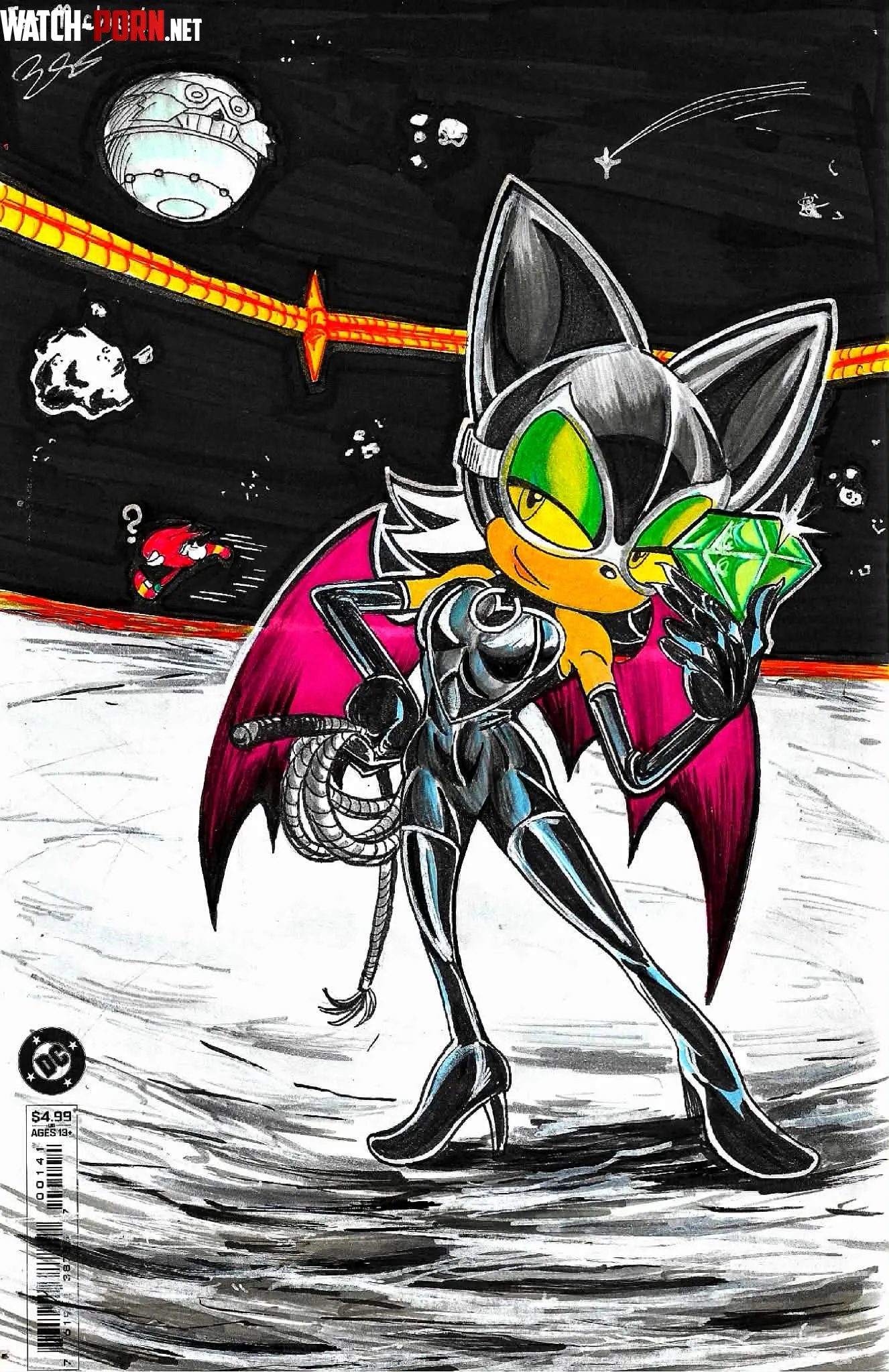 DC X SONIC Rouge the Bat by fullsteamspacemachin