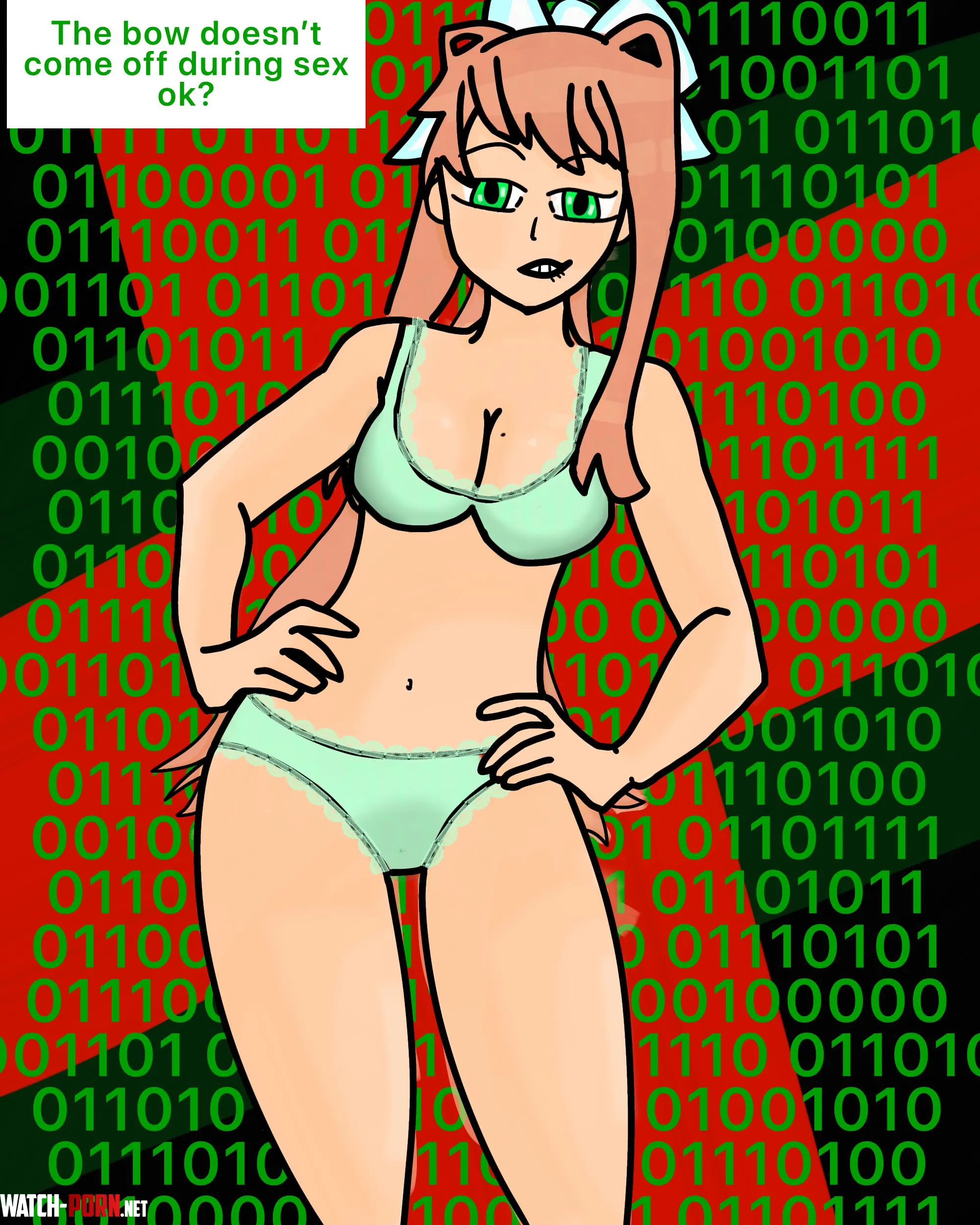 Little Monika Lingerie Drawing I did by Warm_Primary_3038