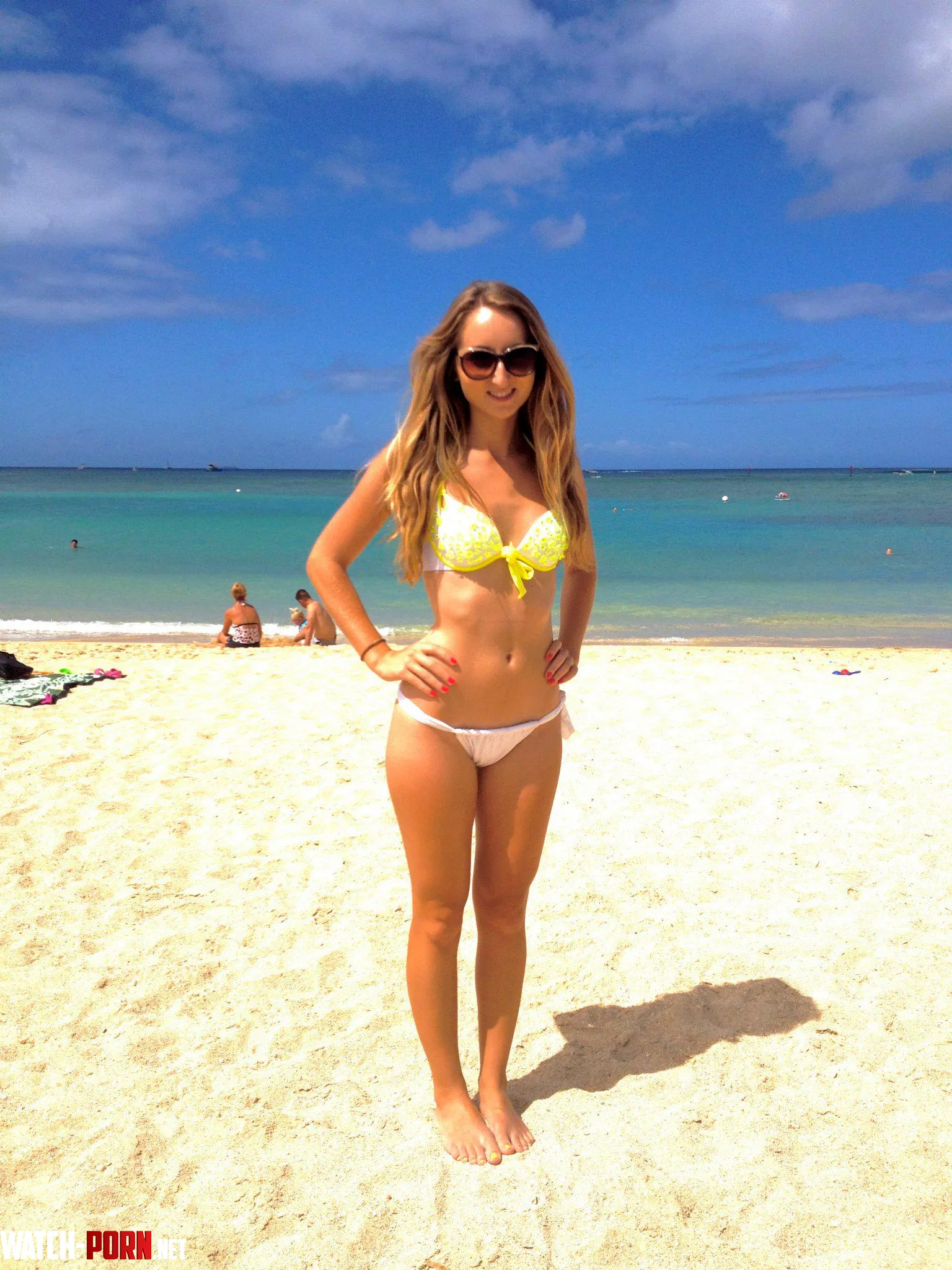 Blonde in Bikini on Beach by ll27ll