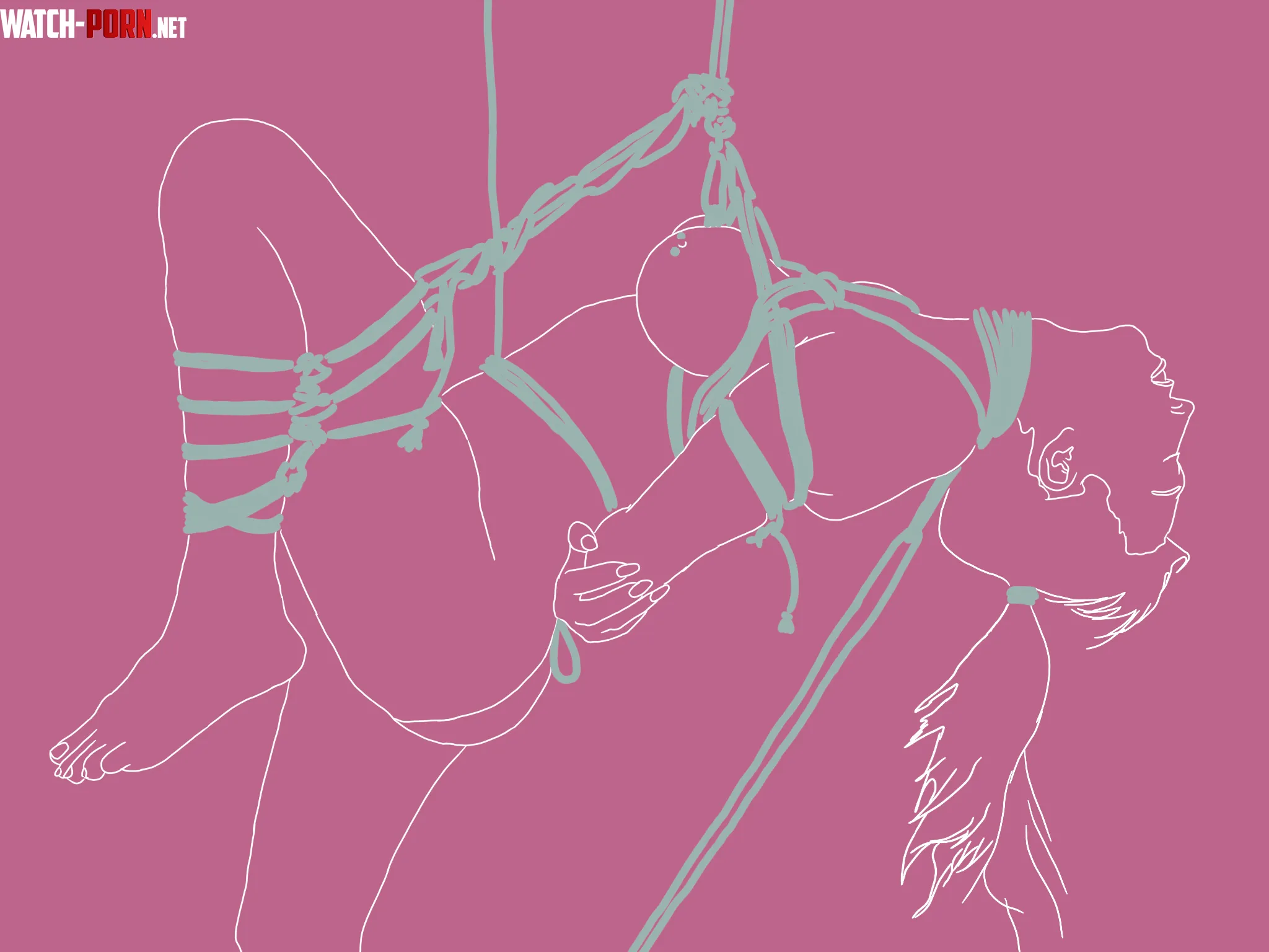 Tied in neon rope by Fut4Queen