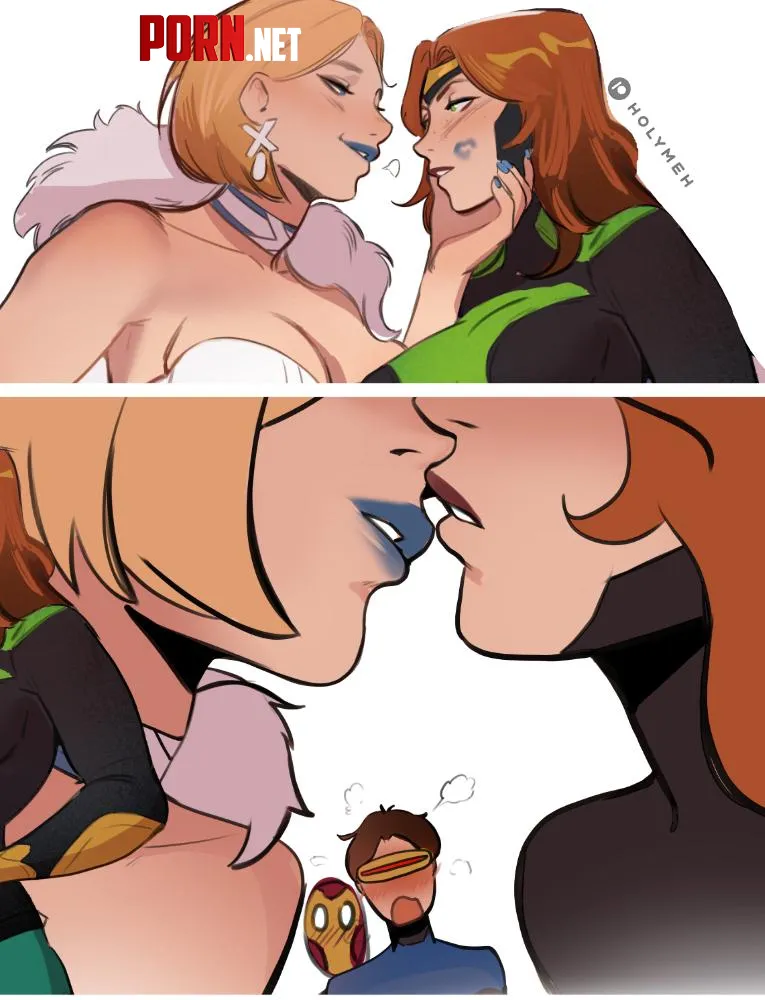 Emma leaving lipstick marks on Jean (Holymeh) [Marvel Rivals] by MillionHypotheses