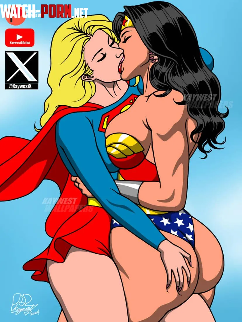 Wonder Woman and Supergirl making out. (Kaywest) [DC] by PJ-The-Awesome