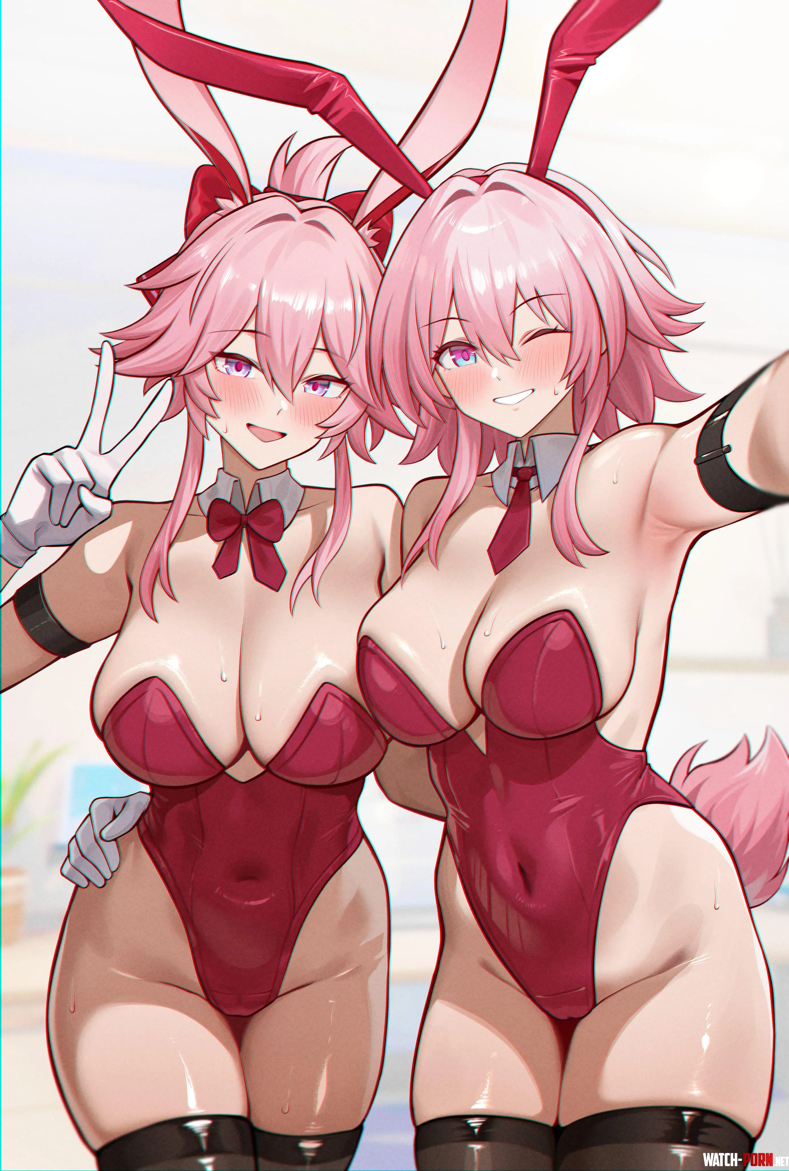 Bunny Evanescia & March 7th (Bonz0616) [Honkai: Star Rail] by Silent_Steak_9540