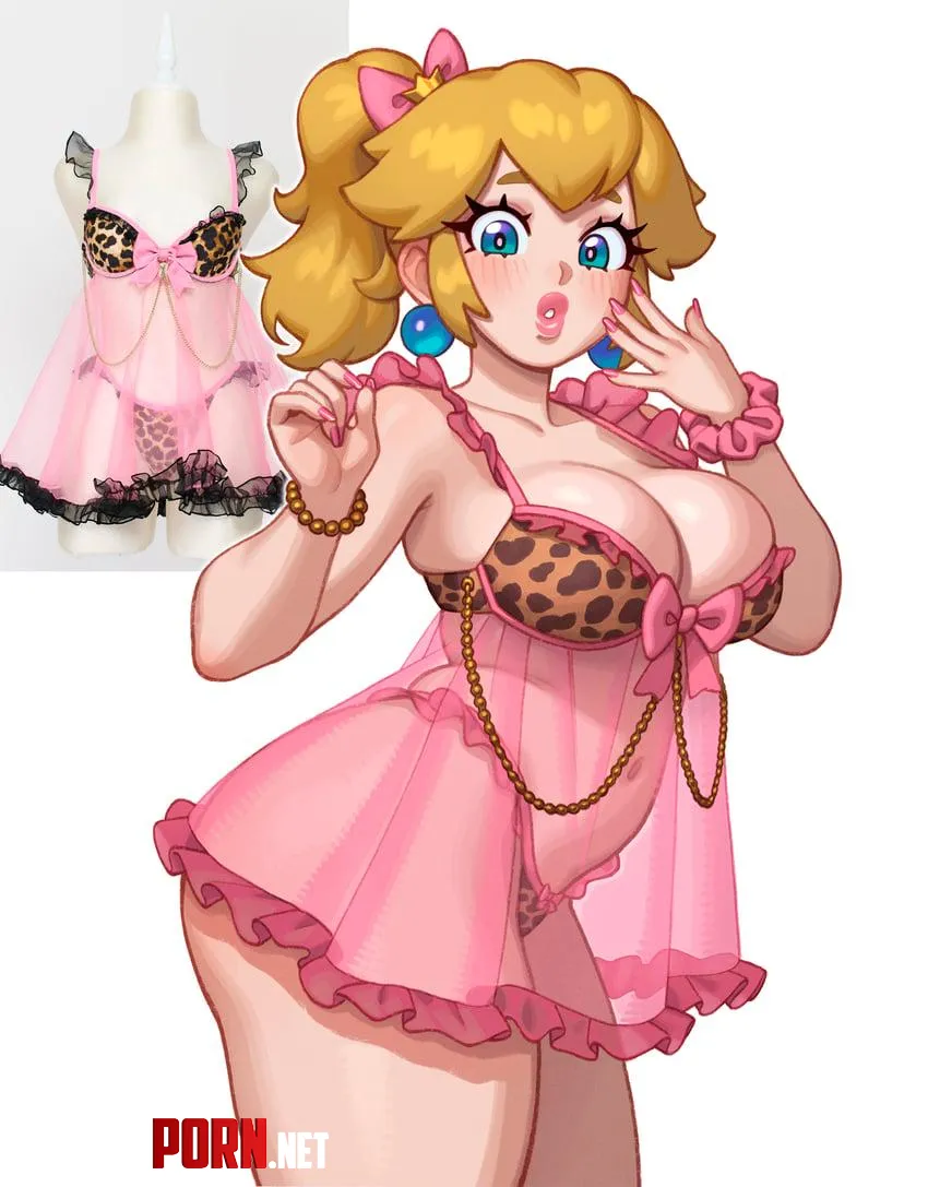 Princess Peach in new lingerie (rizdraws) by BlushSirens