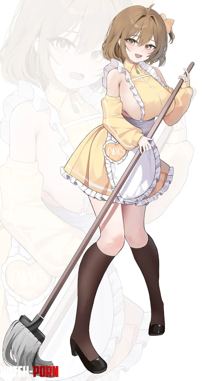Lovely Maid Anis starts sweeping [goddess of victory: nikke] (bomrung) by RainDMask