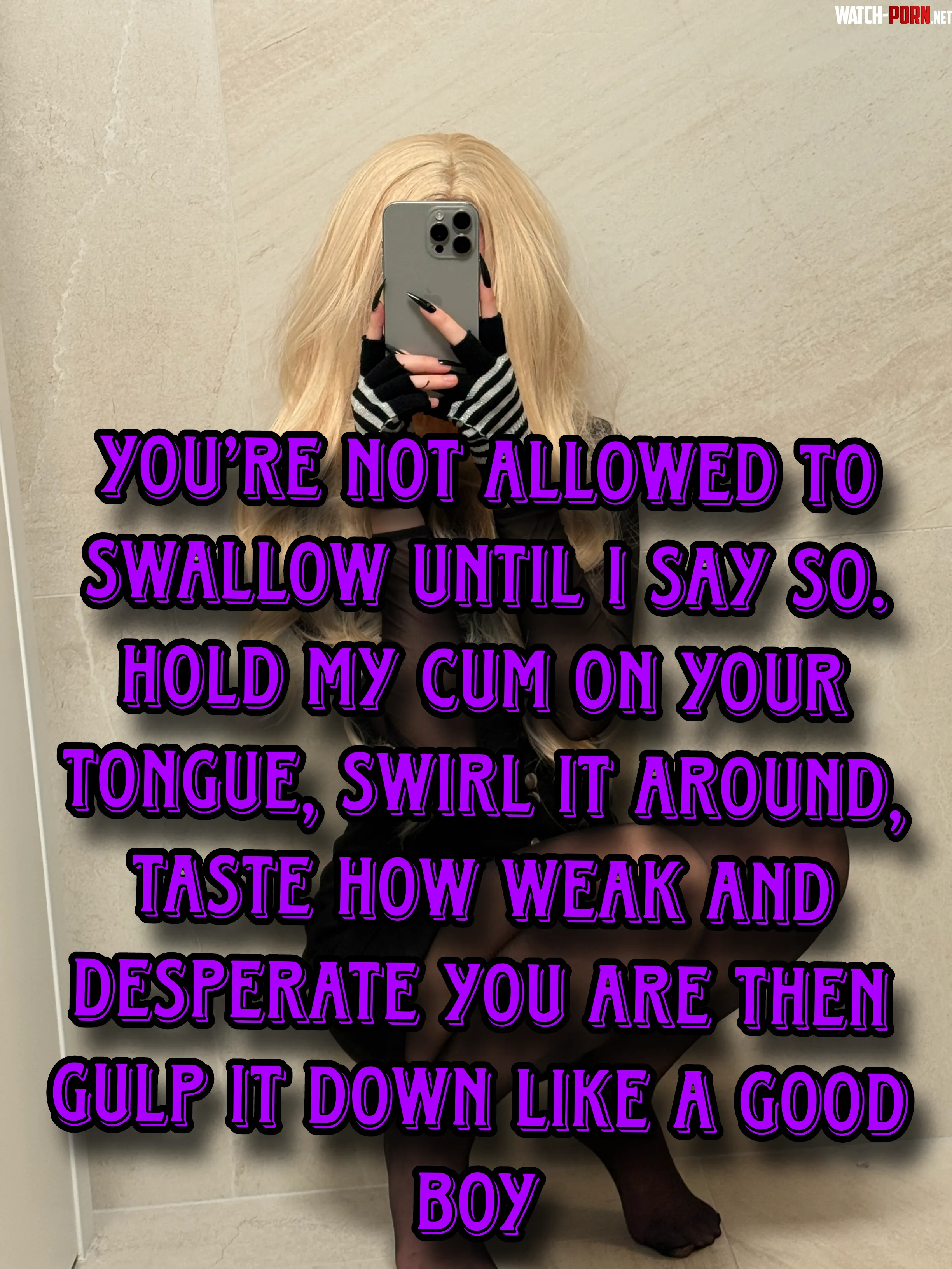 Hold it on your tongue like a good boy by CutLuxie